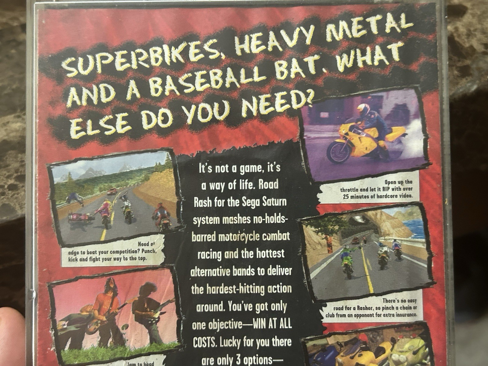 Sega Road Rash Sega Saturn 1995 NTSC-U/C KA Racing Manual Included