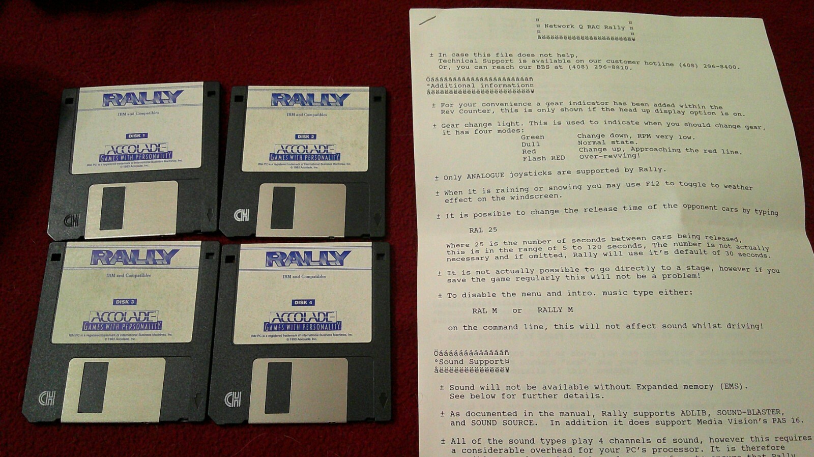 Network Q Rac Rally Accolade 1993 Big Box Edition PC DOS complete 3.5” Discs EU