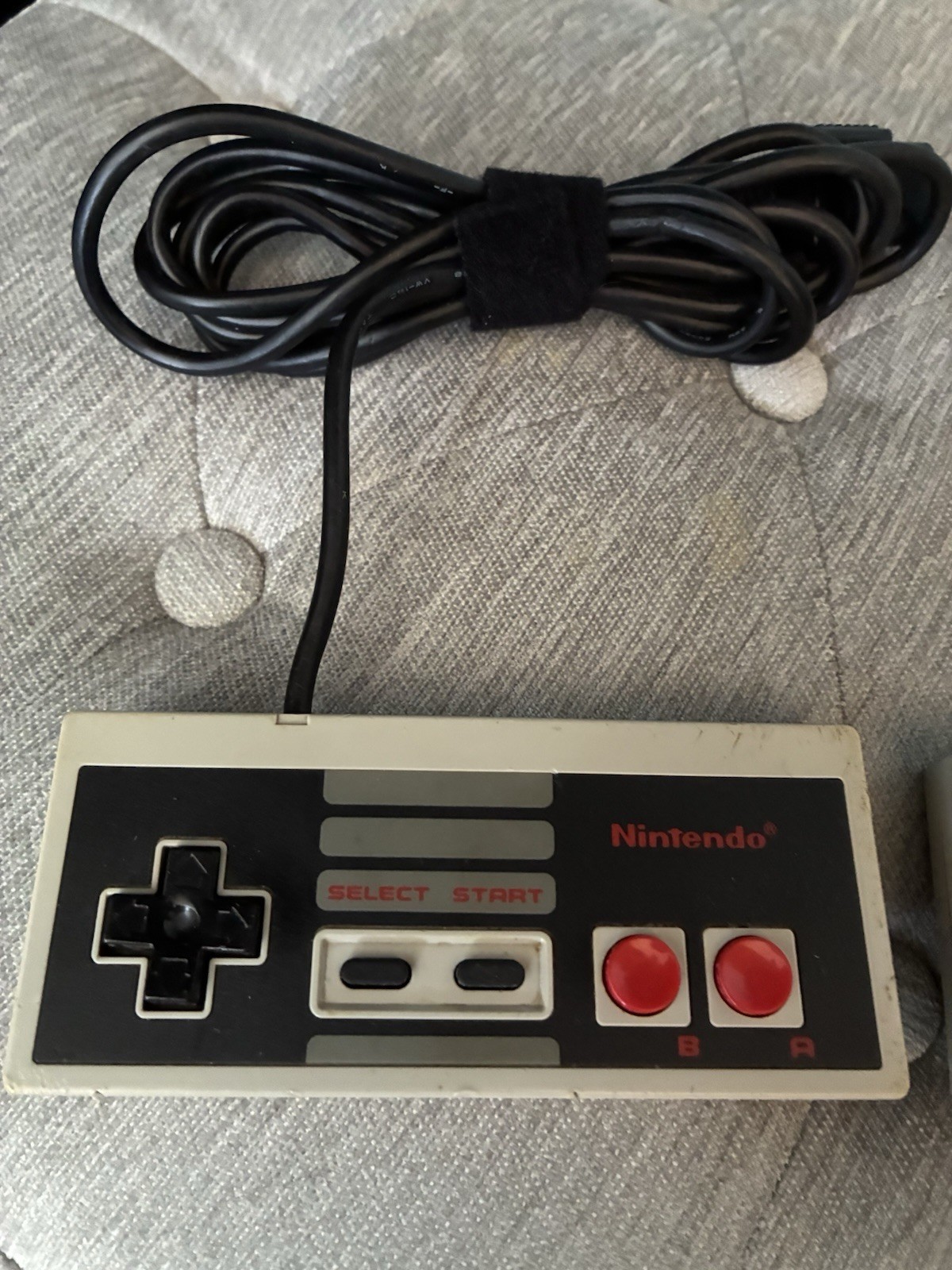 2 Vintage Nintendo NES OEM Controllers, RF Adapter, And Manual.