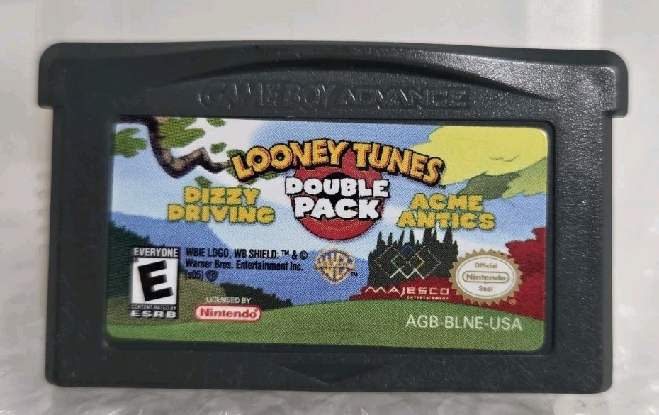 Looney Tunes Double Pak Nintendo Game Boy Advance GBA DS 2005 Tested OEM Majesco