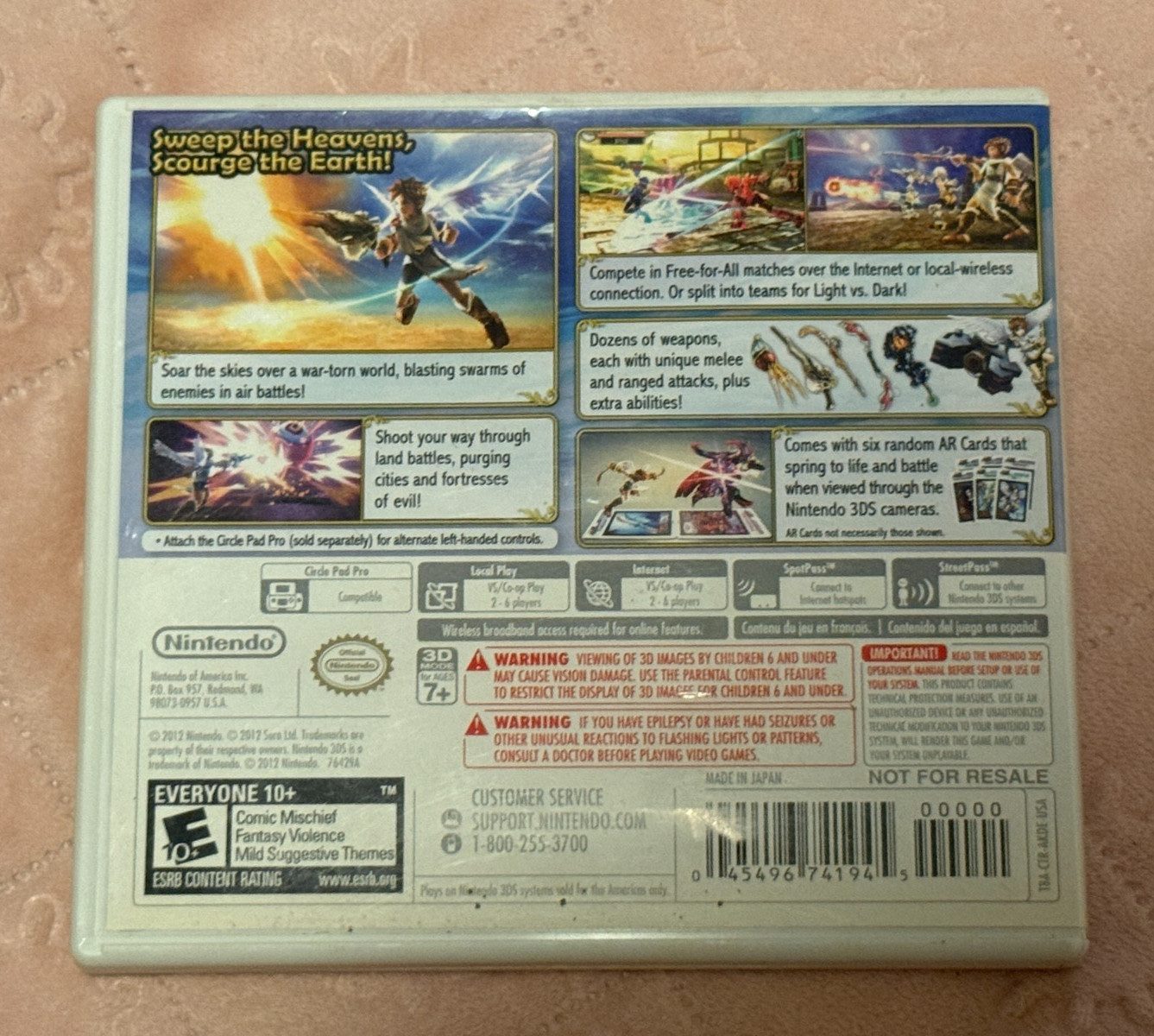 Kid Icarus Uprising (nintendo 3DS, 2012)