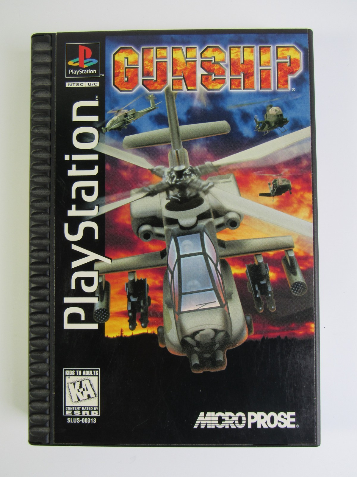 Gunship Long BOX PS1 (Sony PlayStation 1) CIB Complete W/Reg Card