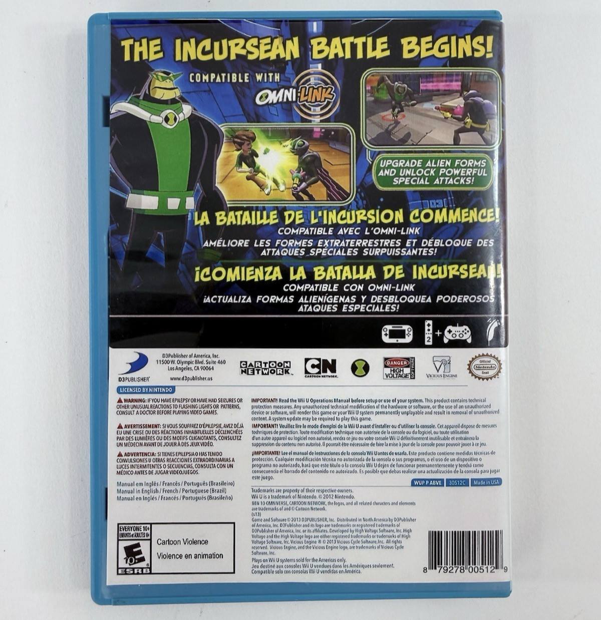 Ben 10: Omniverse 2 (Nintendo Wii U, 2013) Game and Case – Tested – Read