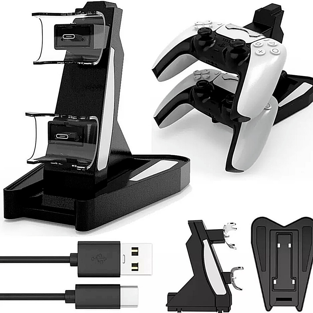 PS5 Controller Charger, Dual Fast Charging Station for PlayStation5 DualSense