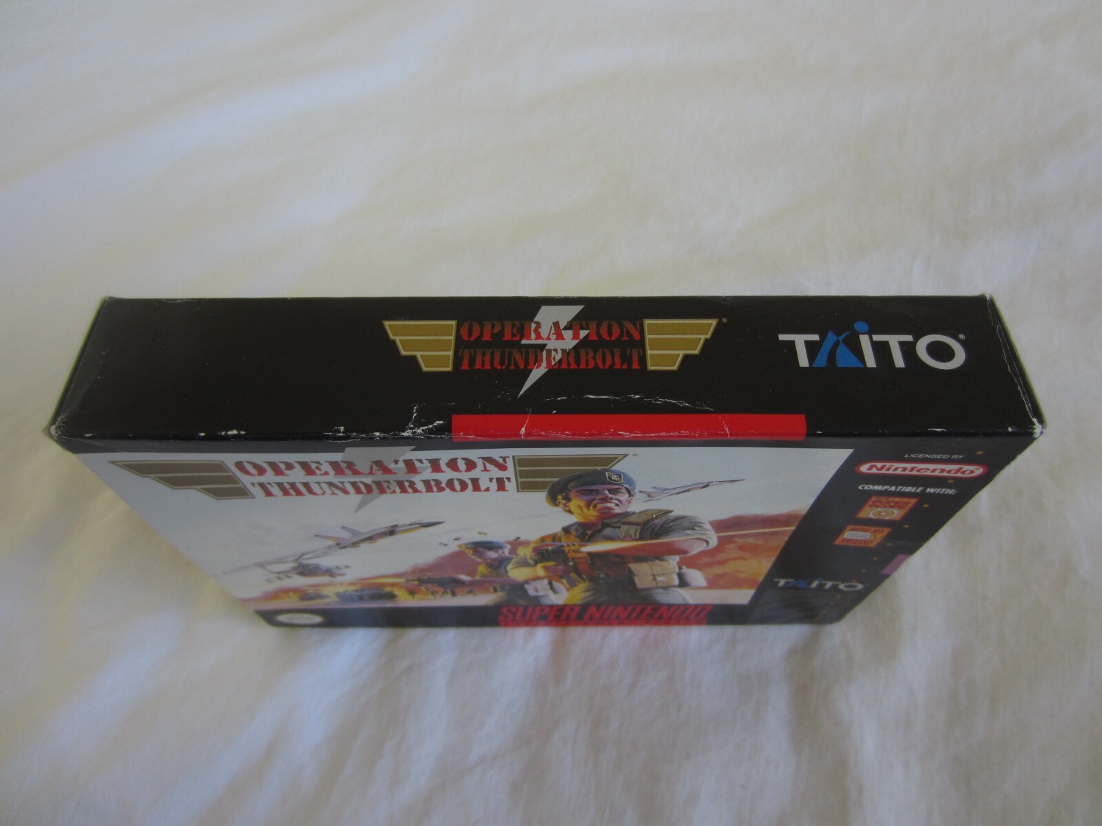 Operation Thunderbolt SNES Super Nintendo CIB 100% Complete Box 1994 Taito RARE