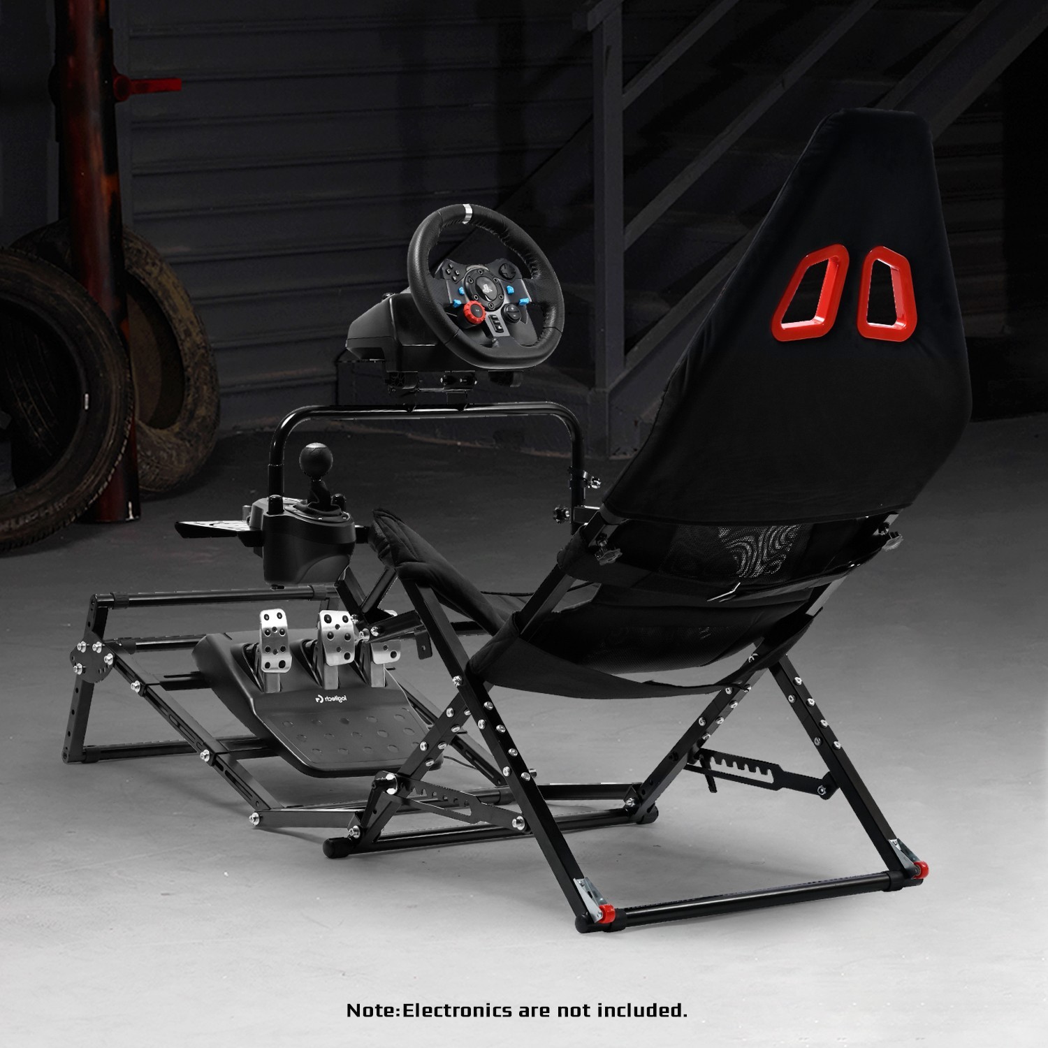 Dardoo Foldable Racing Simulator Cockpit Fit Logitech G923 G29 Moza Thrustmaster