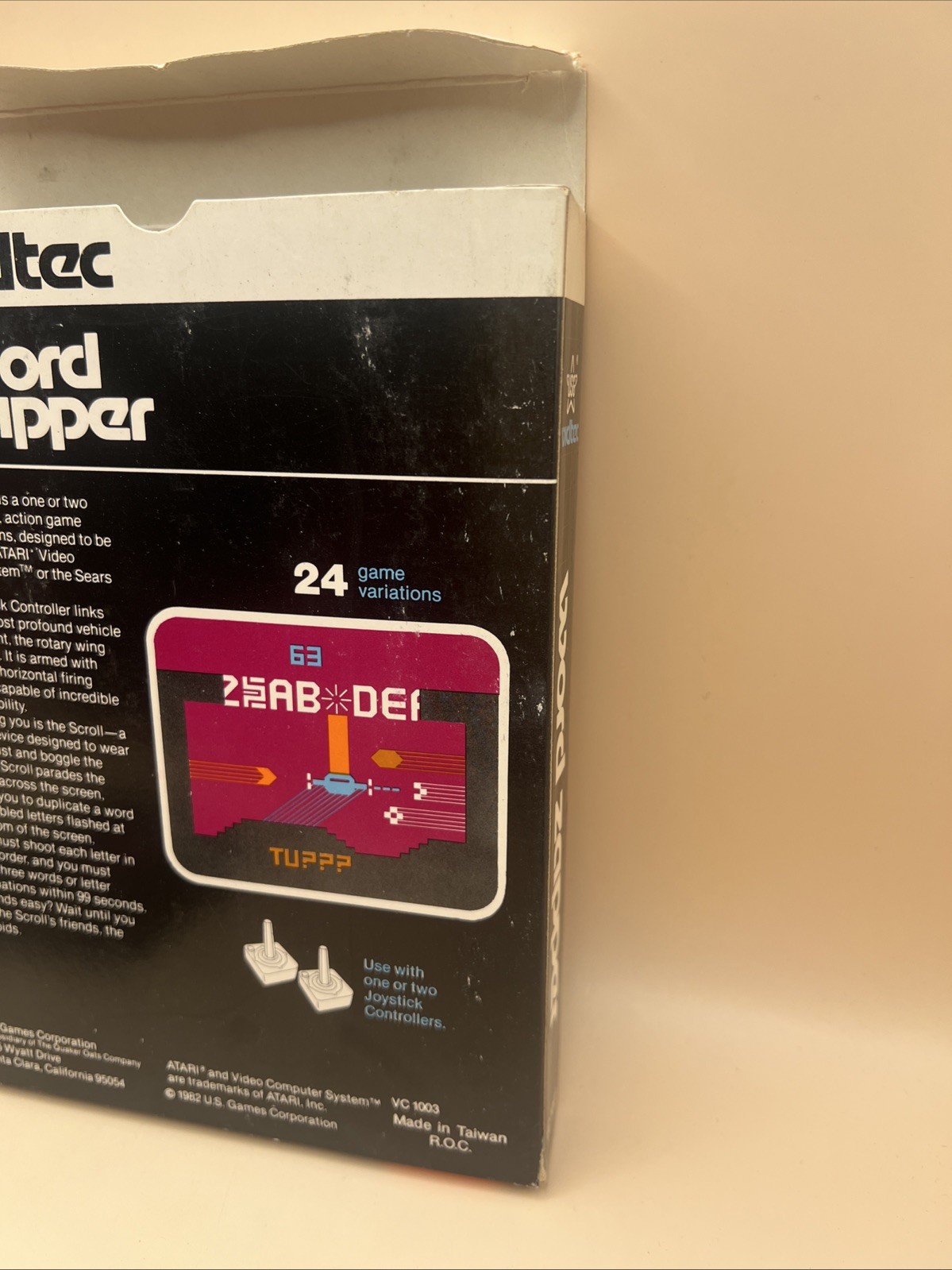 1982 Atari 2600 Word Zapper Video Game w/Original Box & Manual