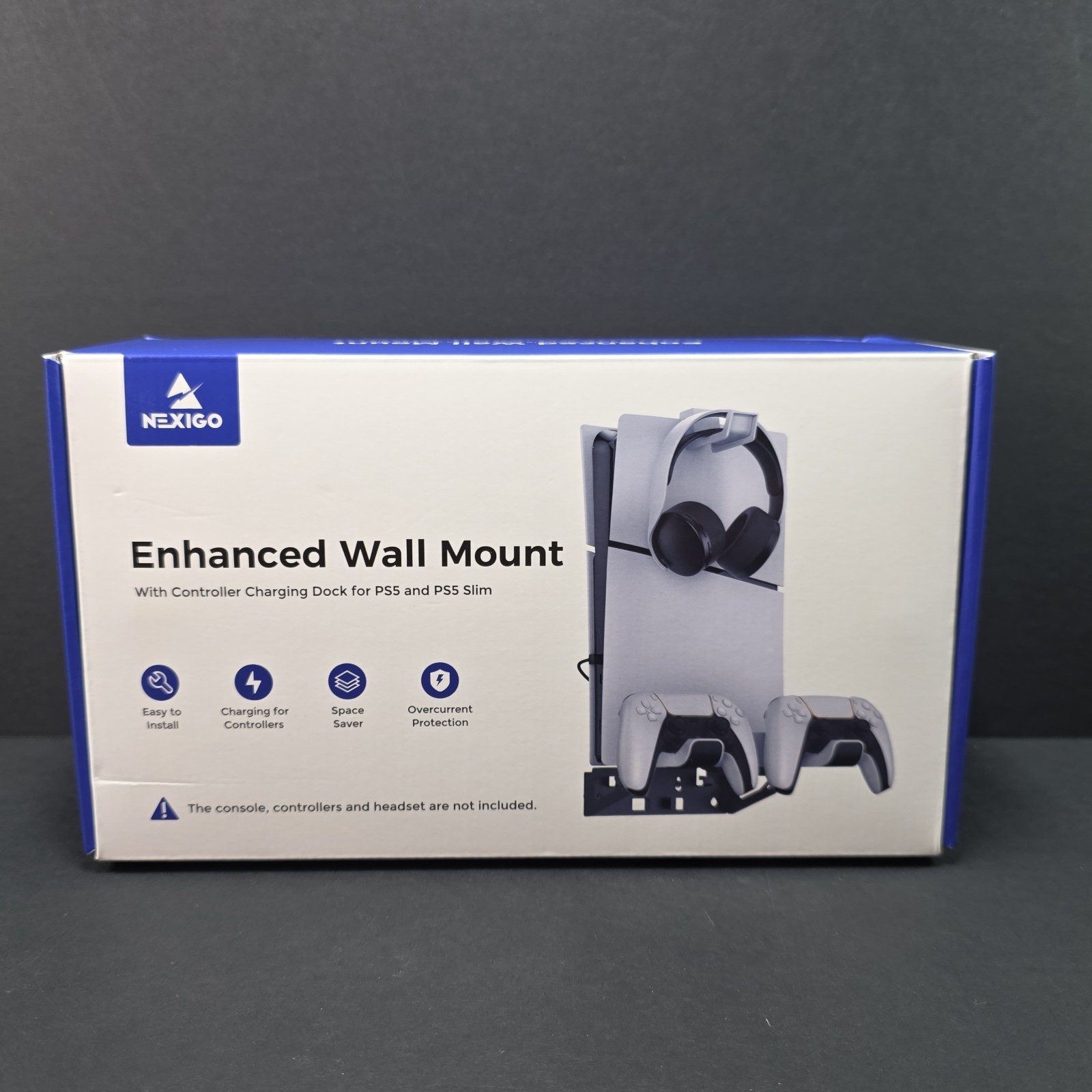 NexiGo Wall Mount Kit with Charging Station for PS5 and PS5 Slim/Pro Versions…
