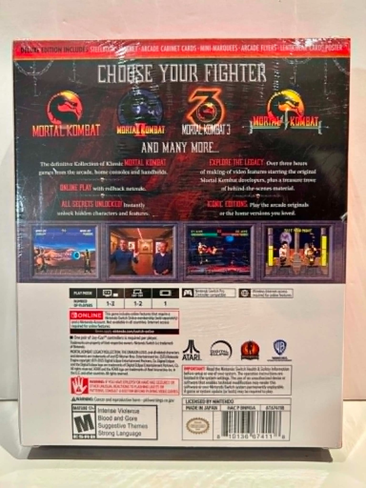 Mortal Kombat Legacy Kollection Deluxe Edition Nintendo Switch New Sealed Pics