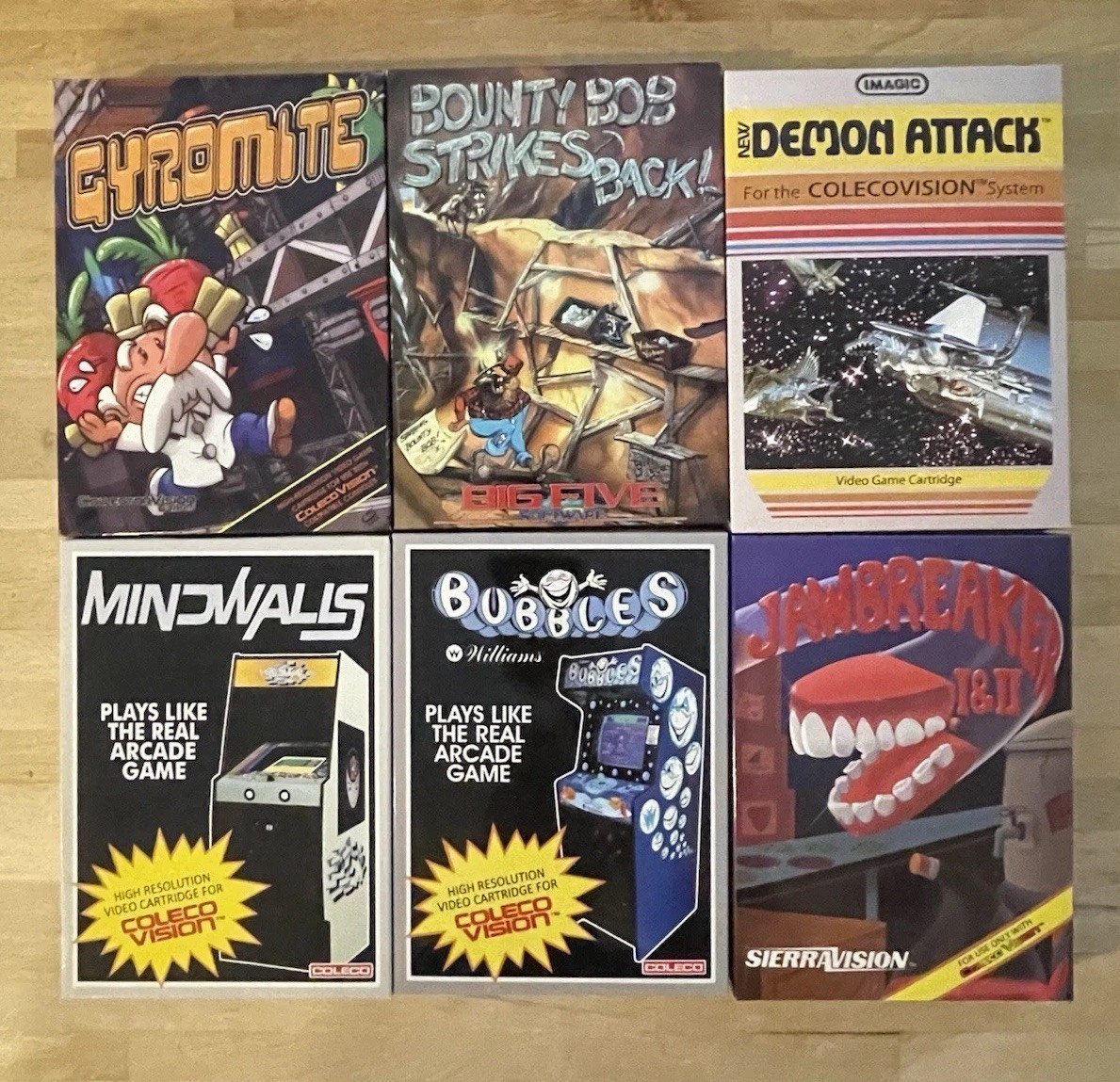 Colecovision – Demon Attack Gyromite Bubbles Bounty Bob Mindwalls Jawbreaker