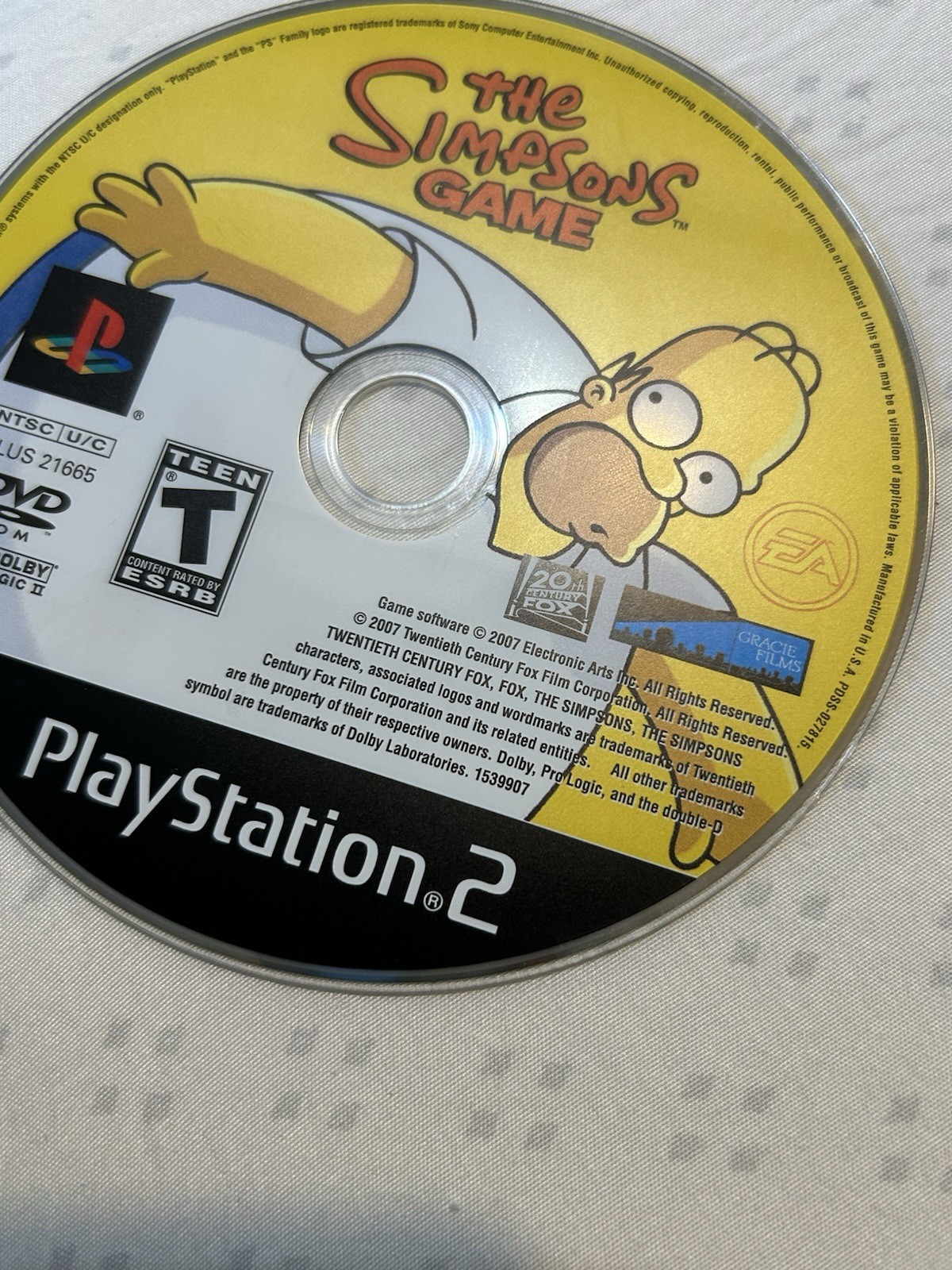 The Simpsons Game PlayStation 2 PS2 with manual untested