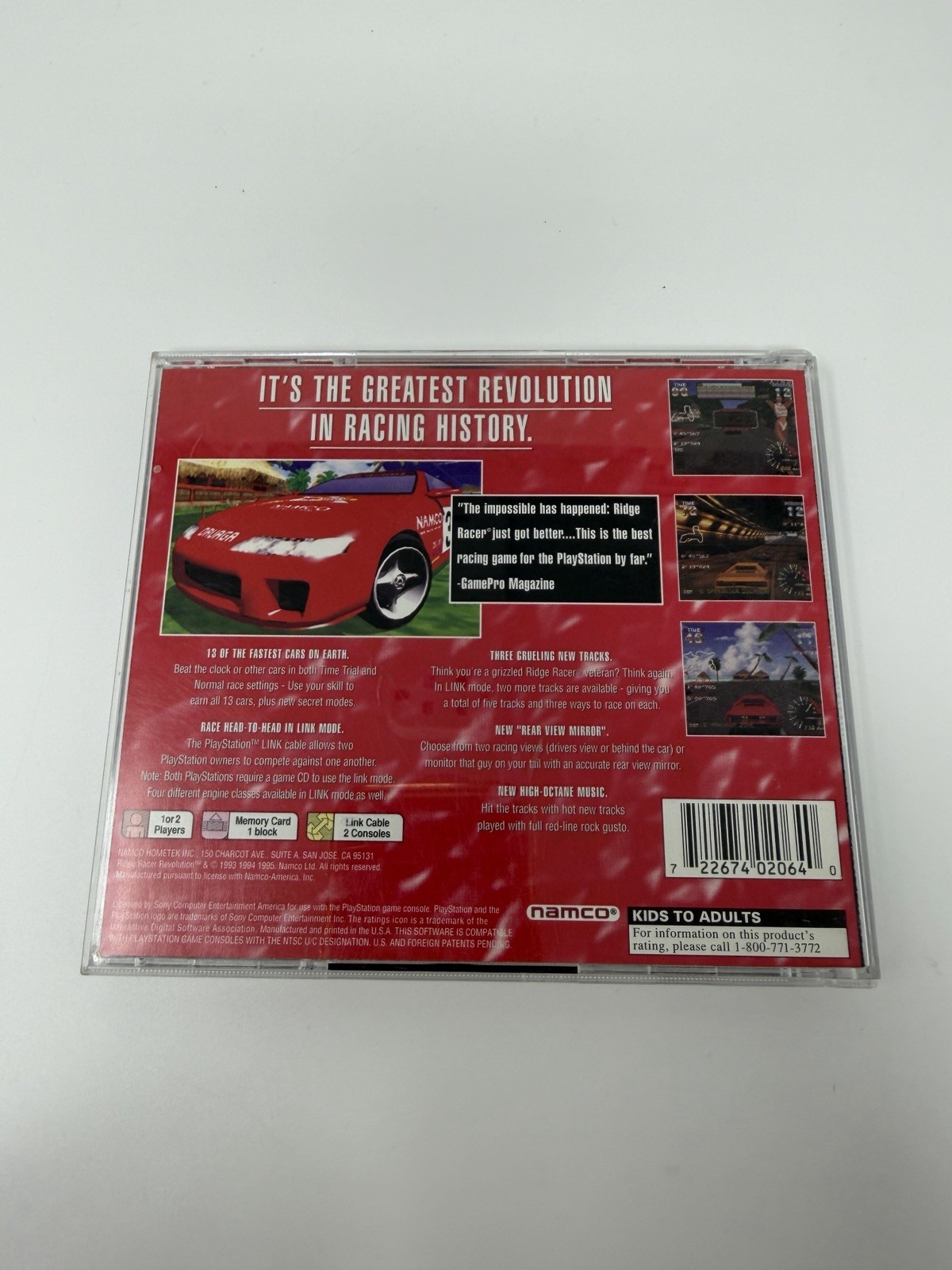 Ridge Racer Revolution (Sony PlayStation 1 PS1) CIB Complete Tested Clean