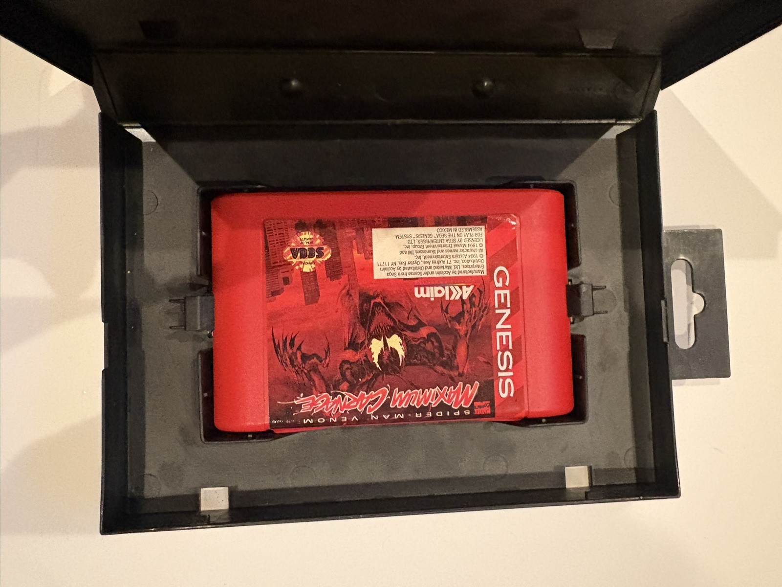 Spider-Man and Venom: Maximum Carnage (Sega Genesis, 1994) – Game & Box – WORKS!