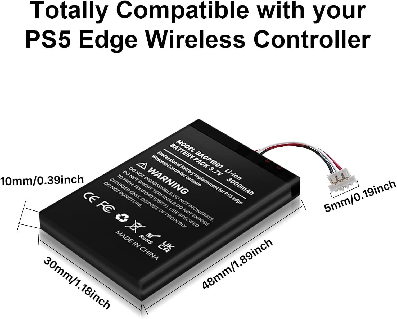 3000mAh Battery for Sony PlayStation Dualsense Edge Controllr New Upgrade H…