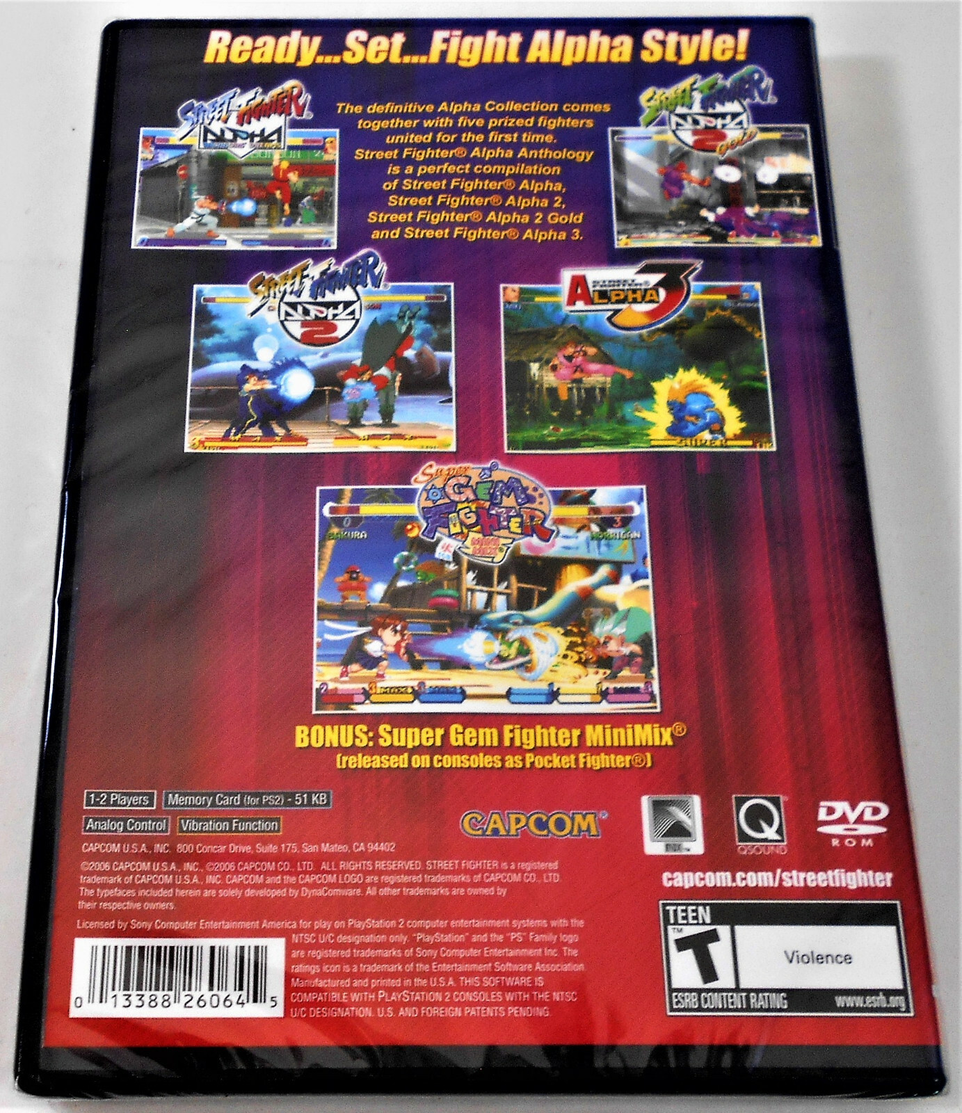 PS2 Street Fighter Alpha Anthology – Brand New Factory Sealed