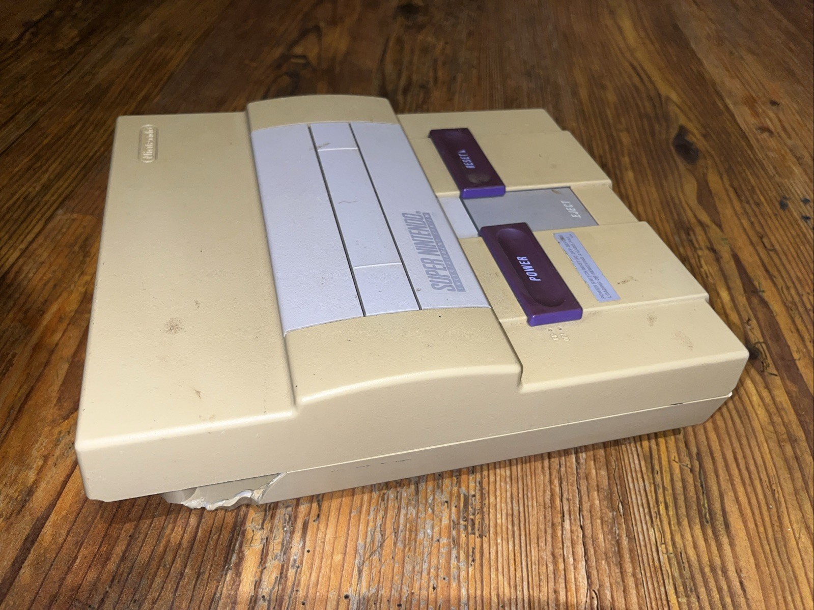Super Nintendo SNES Console Cords Controller Tested And Working Cosmetic Damage