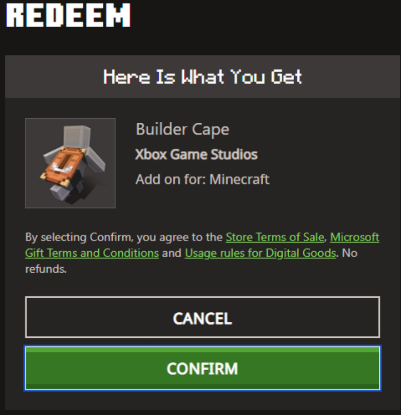 Minecraft BUILDER CAPE Code (2026) Java & Bedrock – FAST DELIVERY!