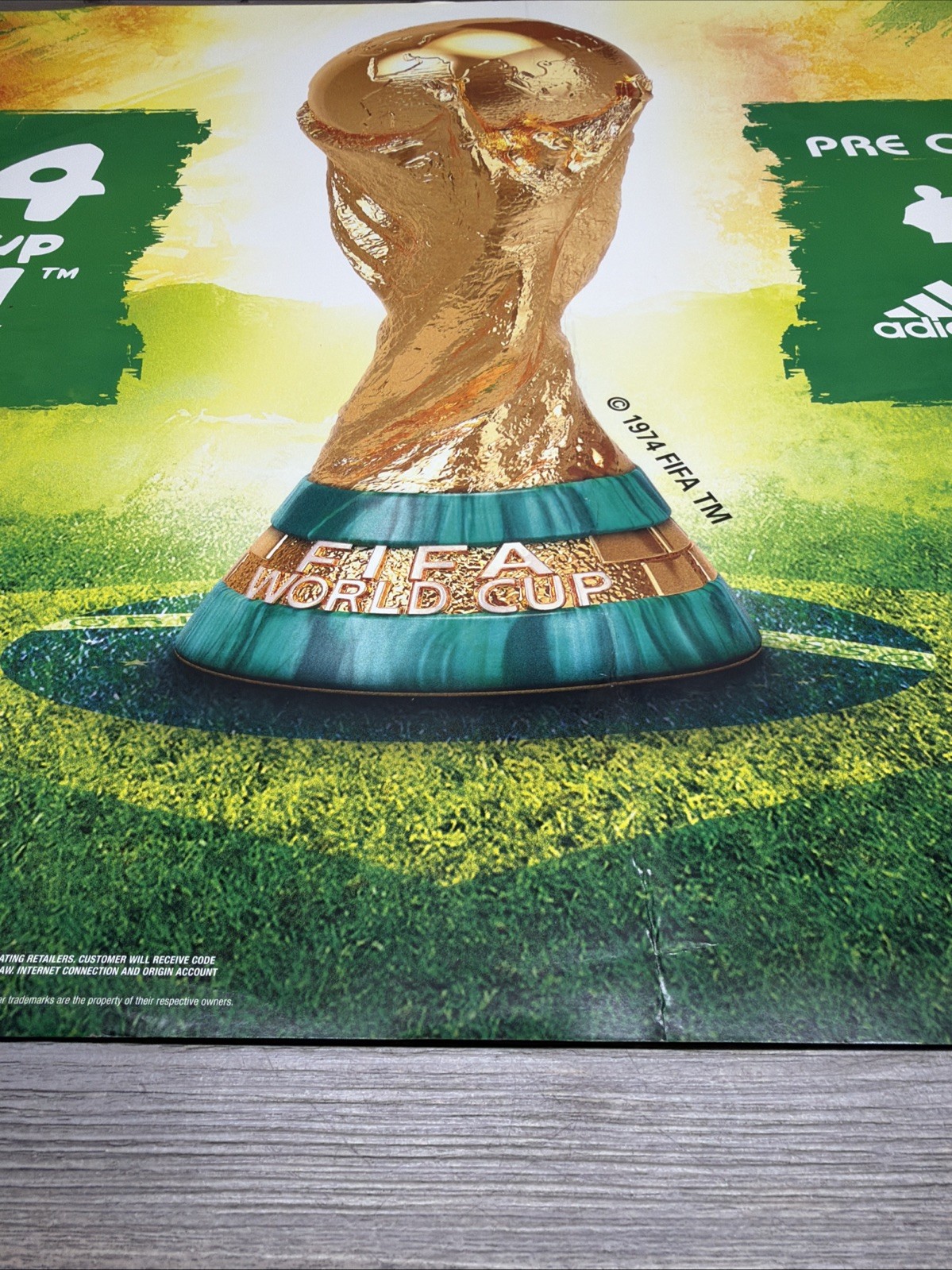 FIFA 2014 World Cup Brazil GameStop Display Promo Sign Poster
