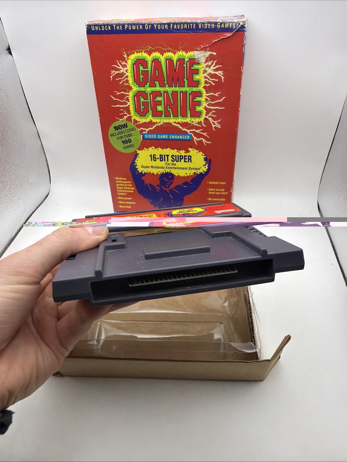 Galoob Game Genie (SNES) BOXED – Authentic 16 Bit Working No Manual