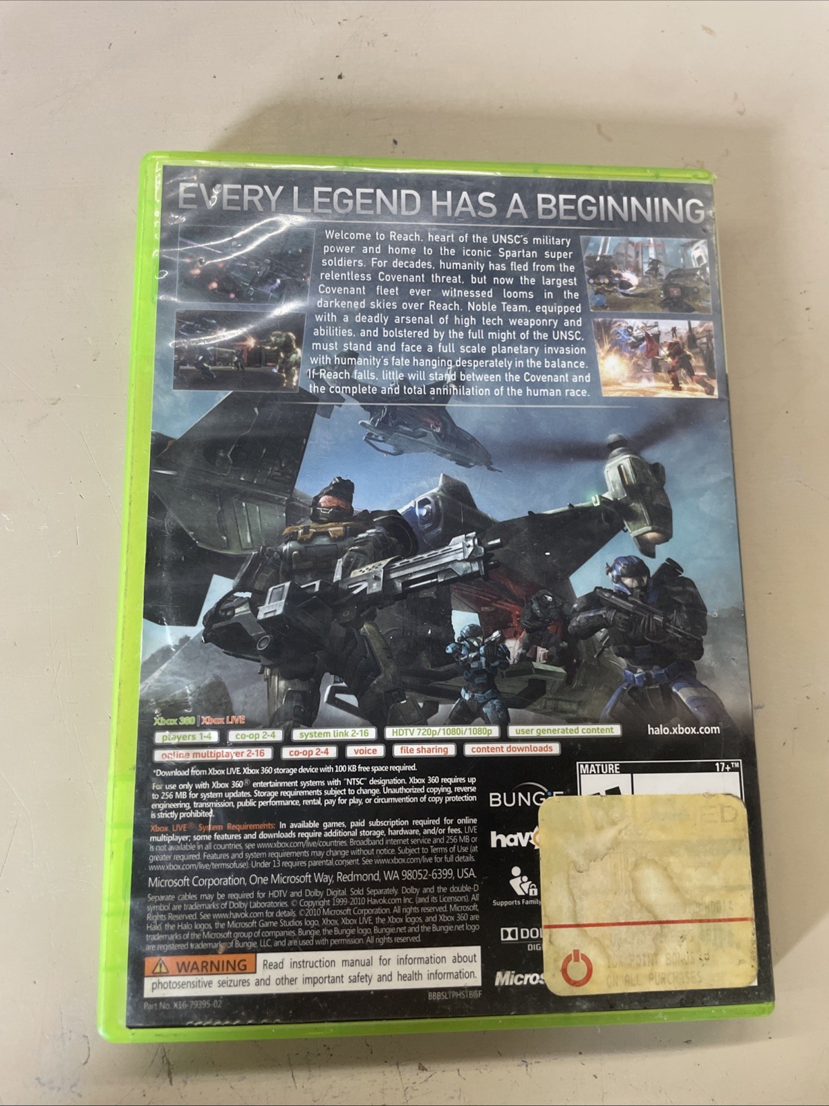 Halo: Reach (Xbox 360, 2010)