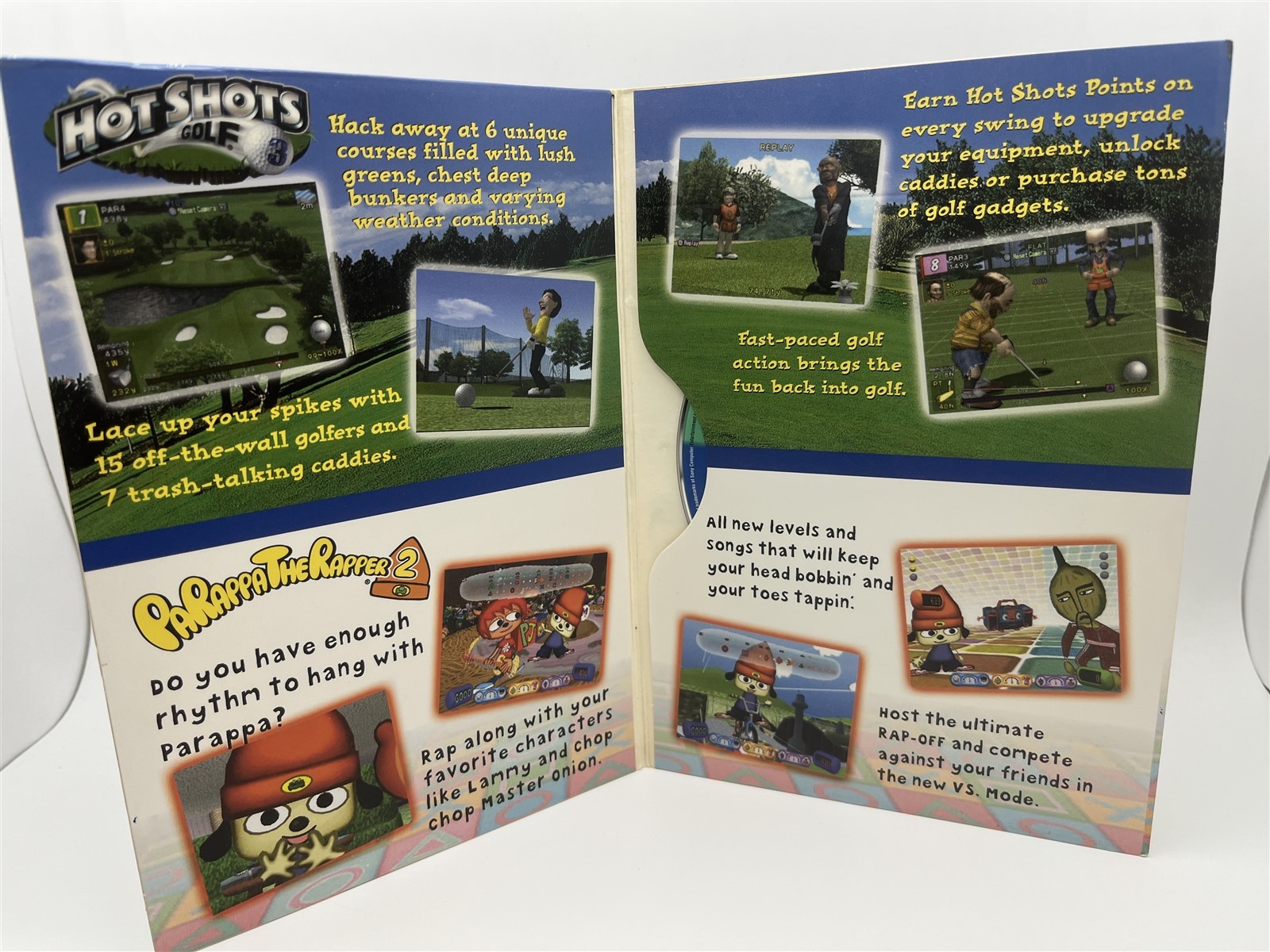 Parappa the Rapper 2 & Hot Shots Golf 3 Double Demo Disc PlayStation 2 PS2 Rare
