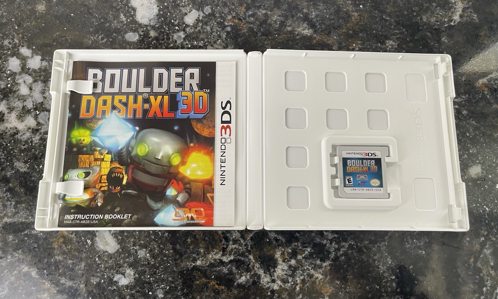 Boulder Dash-XL 3D (Nintendo 3DS 2012) COMPLETE CIB TESTED NICE!!