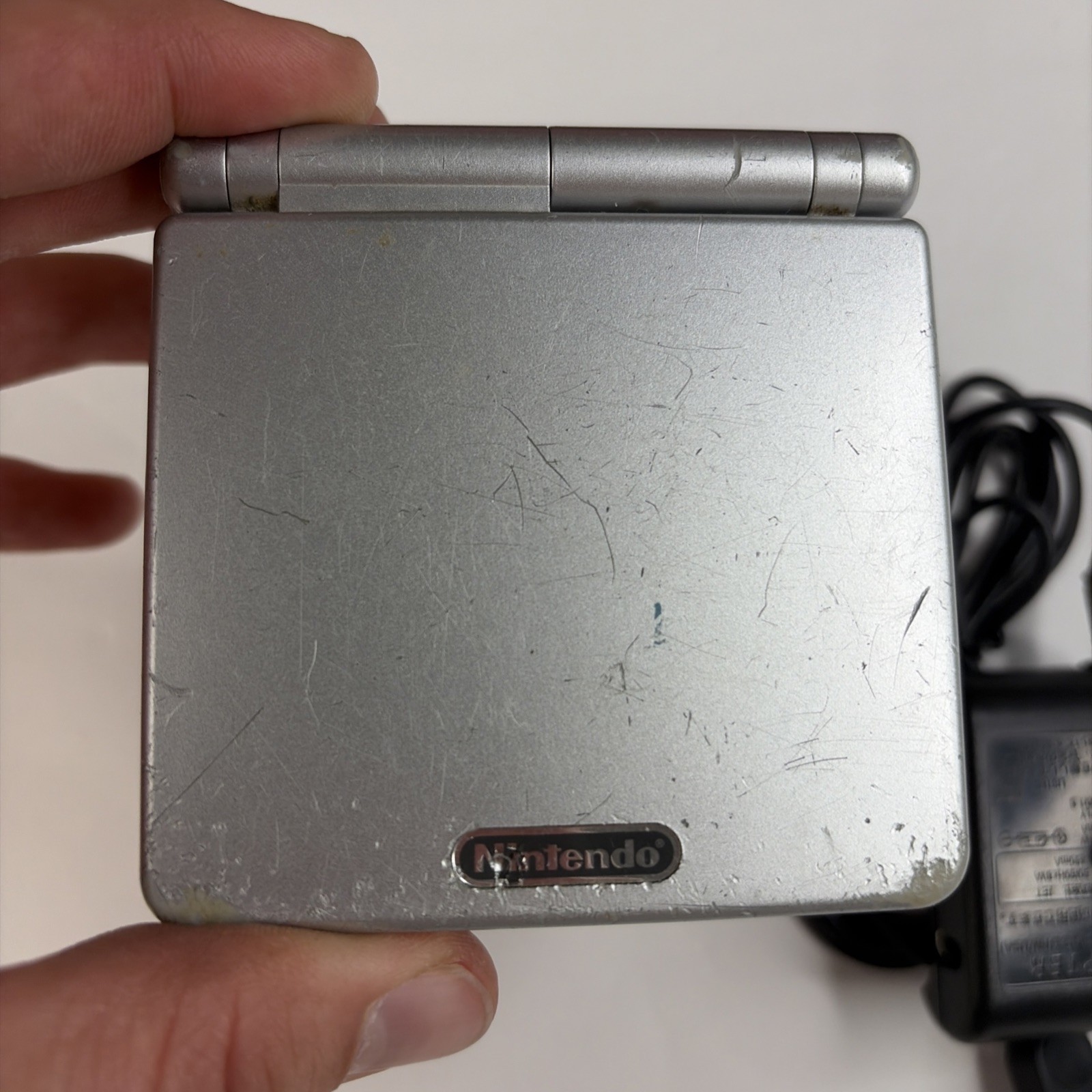 Gameboy Advanced sp GBA Platinum Silver Ags-001 Tested US Model