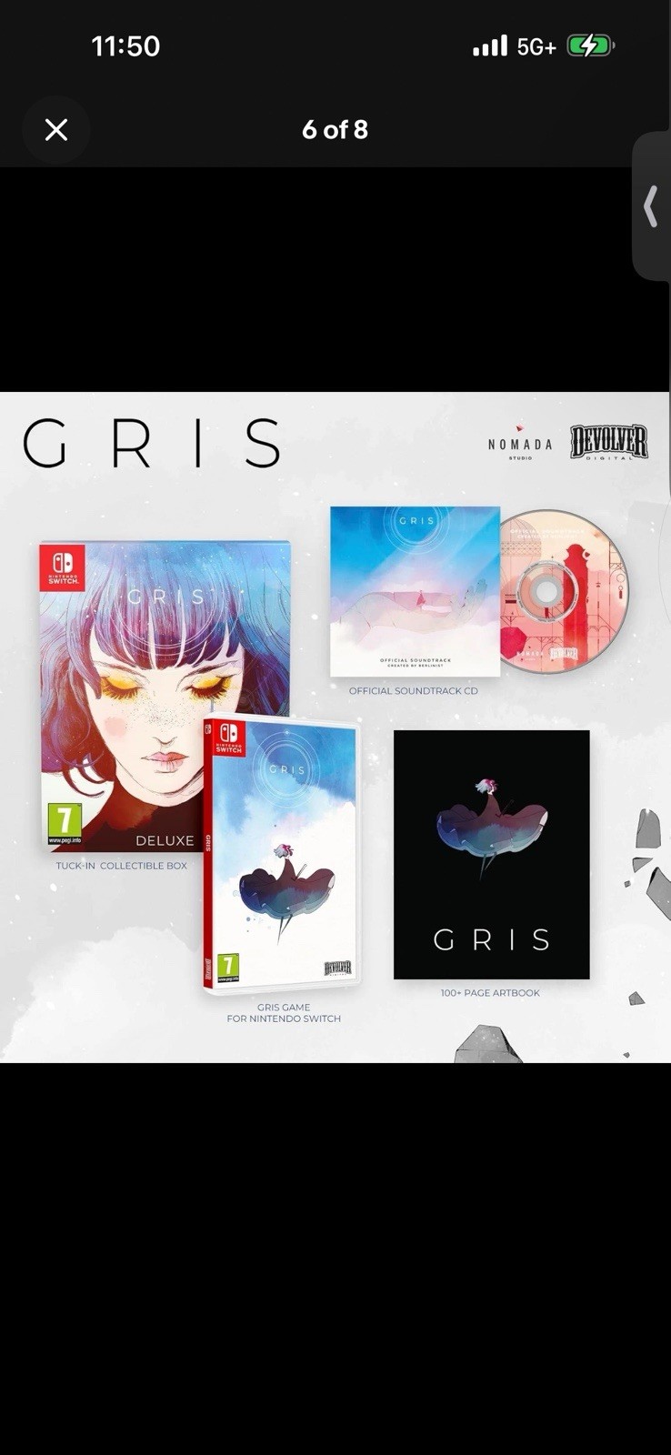 Devolver Digital GRIS Deluxe Edition Nintendo Switch PAL PEGI 7 Platformer