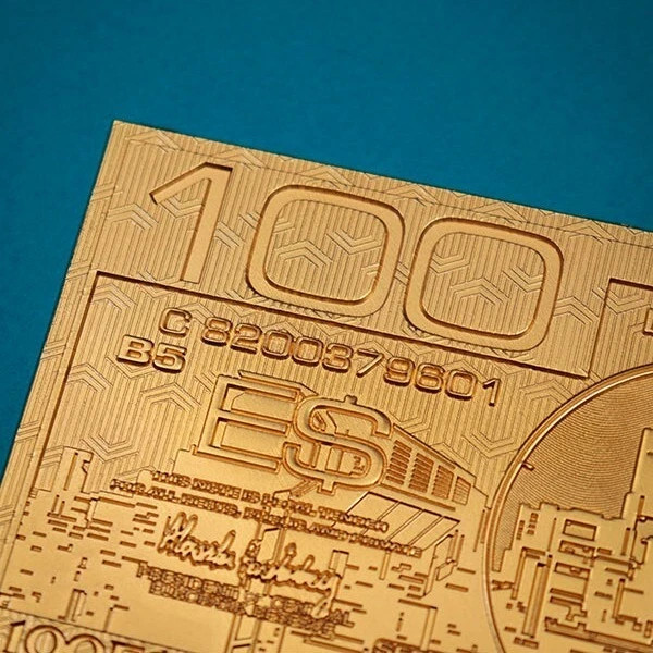 Cyberpunk 2077 Metal EuroDollar Replica | 24k Gold-Plated Limited Edition NEW