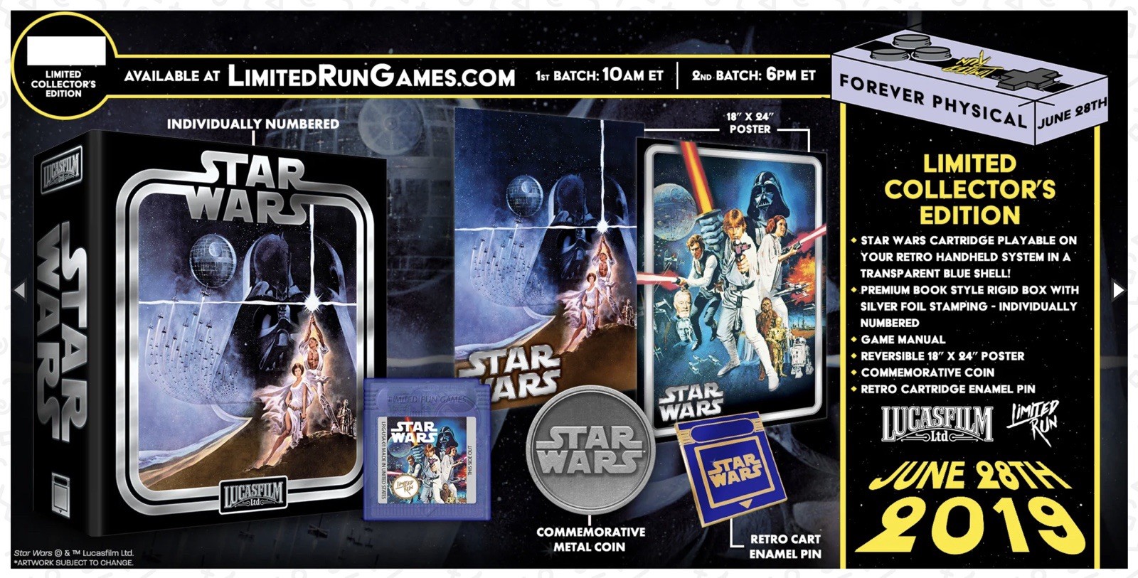 Star Wars Premium Edition GB Game Boy GameBoy Limited Run Games New Sealed RARE