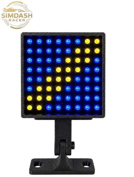 SimDash 64-LED RGB Matrix Display , Sim Racing Accessory, “LED Flag Display”