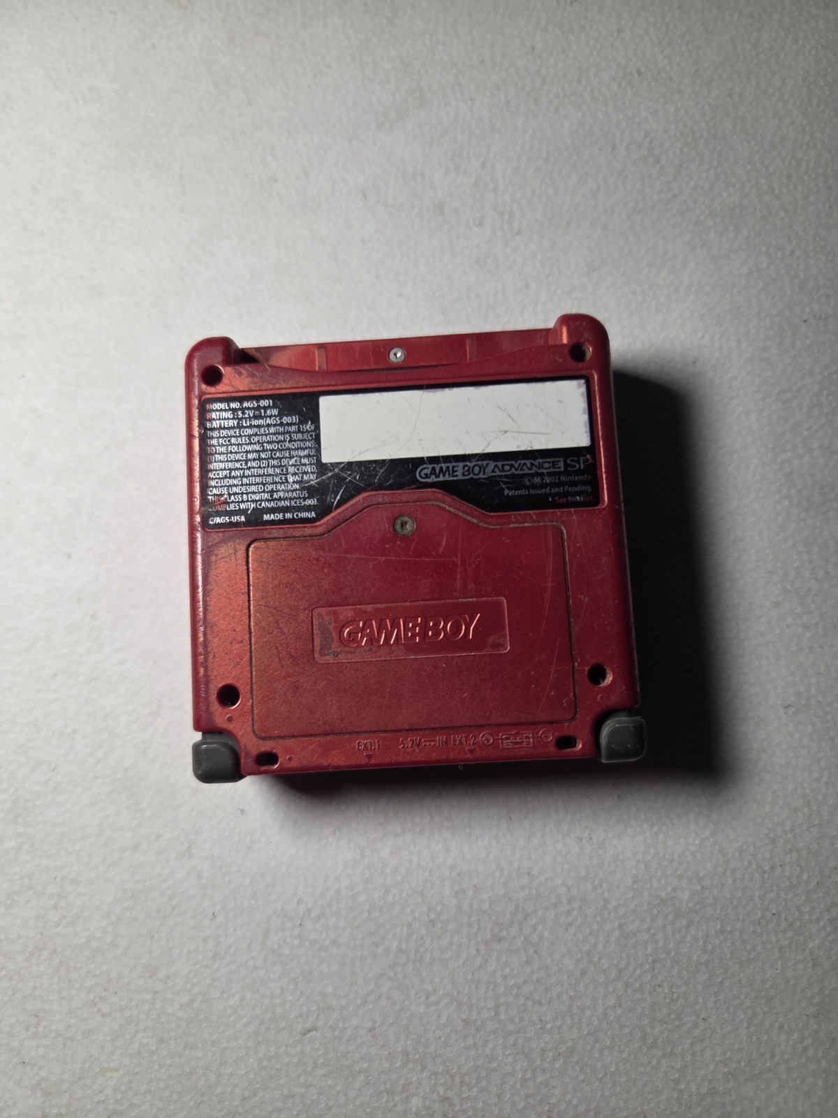 Nintendo Game Boy Advance SP Handheld System – Flame Red With No Charger