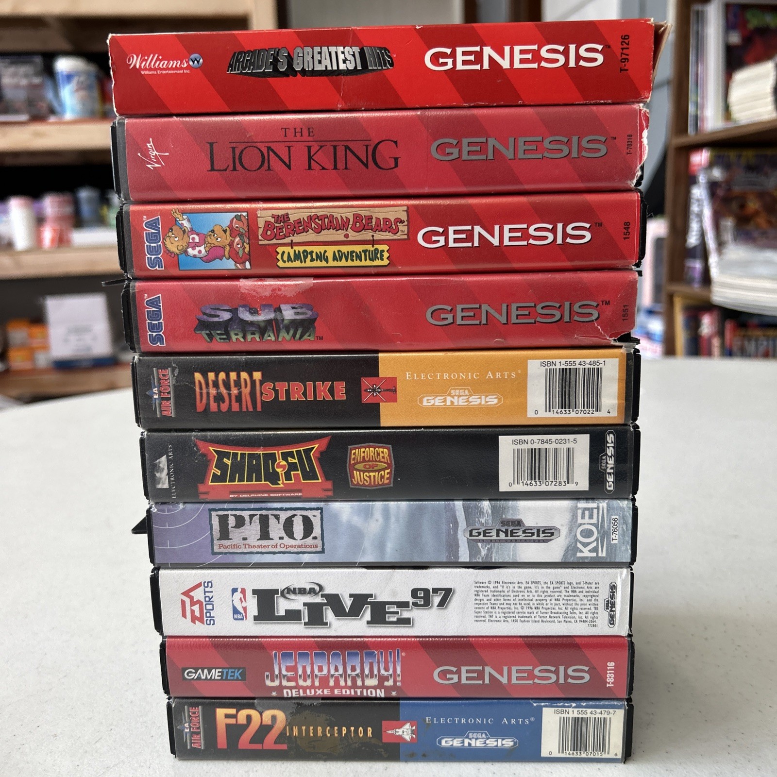Lot Of 10 Sega Genesis Video Games PTO Shaq Fu Lion King