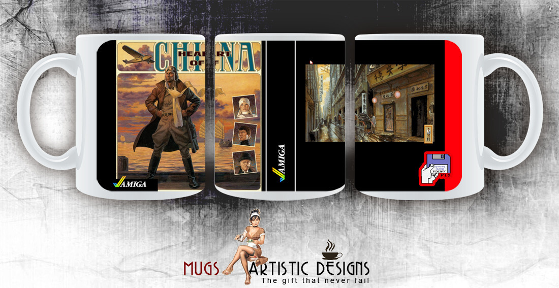 HEART OF CHINA — mug [ classic amiga commodore atari retro vintage game cup ]