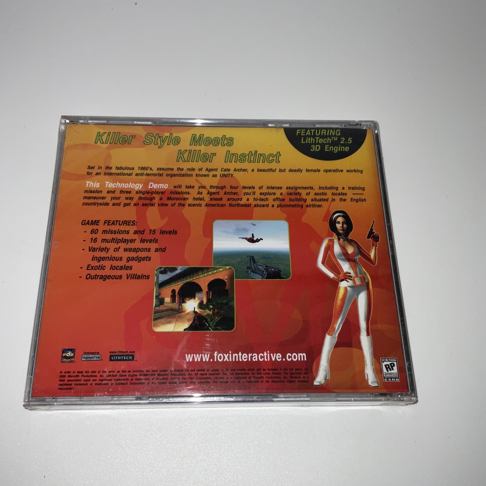 The Operative No One Lives Forever PC CD-ROM 2 Manager Demo Factory Sealed Rare
