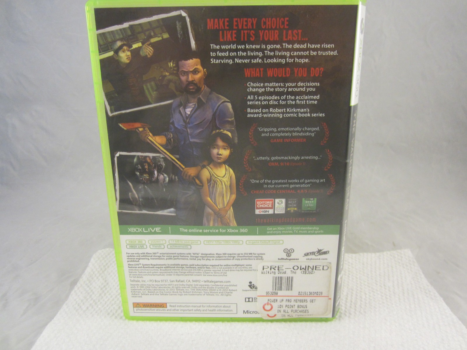 The Walking Dead: A Telltale Games Series (Xbox 360, 2012) CIB resurfaced
