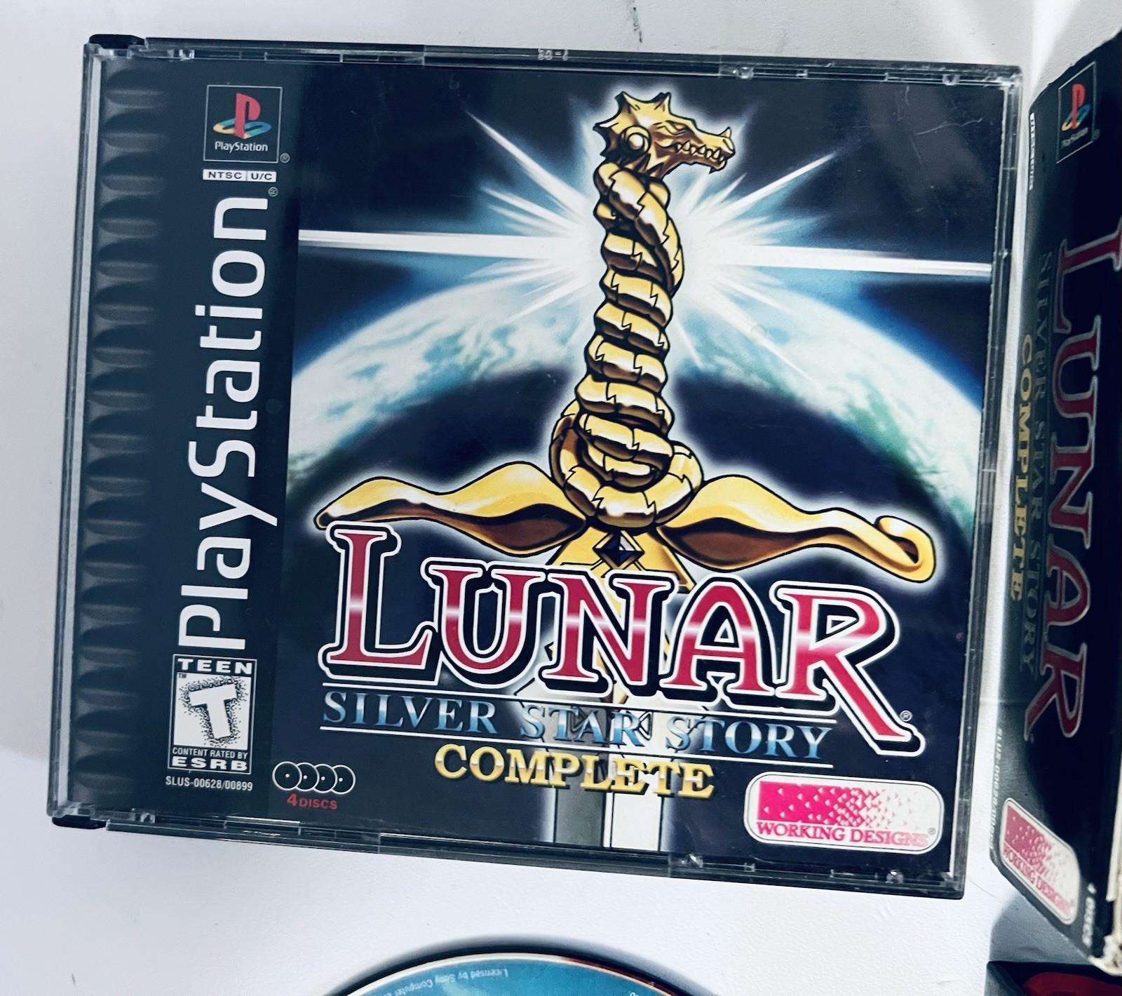 Lunar Silver Star Story Ps1 in Box w/ Music Sound Track, Disc 2 Playstation
