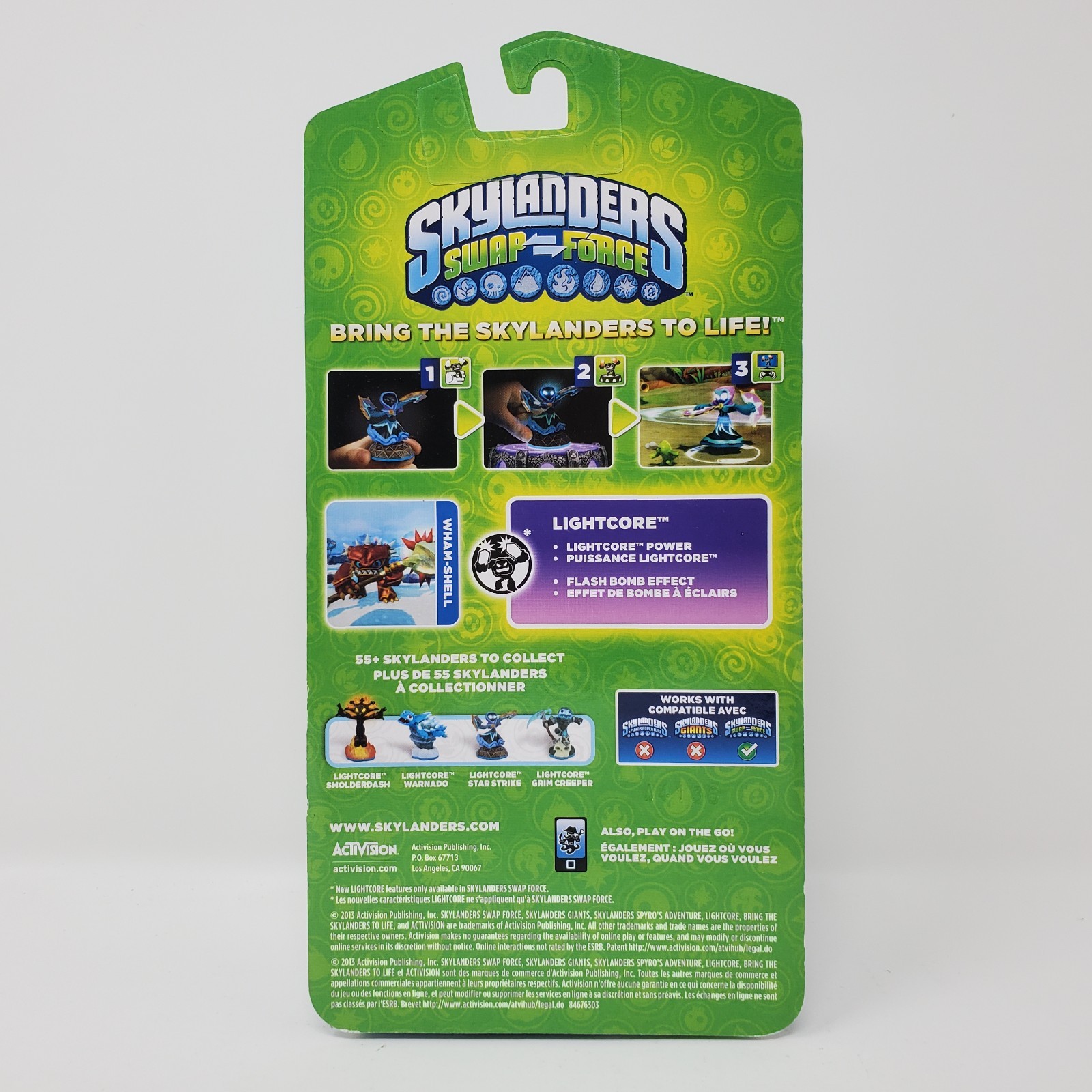 Skylanders Swap Force WHAM-SHELL Lightcore Activision Video Game Figure