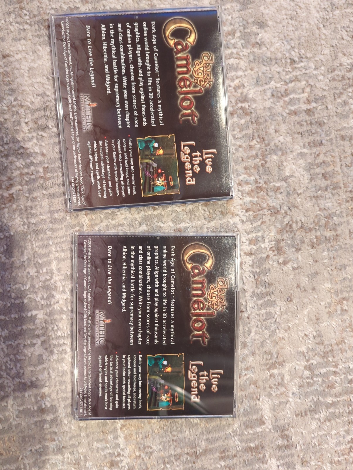 Dark Age of Camelot 2 Copies (PC, 2001) PC Big Box w/ Poster And Map
