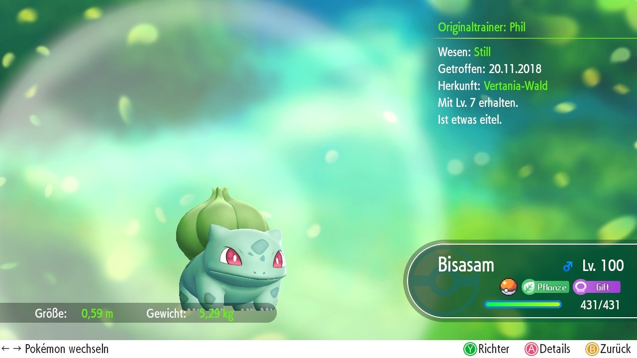 Pokemon Let’s Go Pikachu & Eevee / Pick / Lv.100 / Max IV & AV