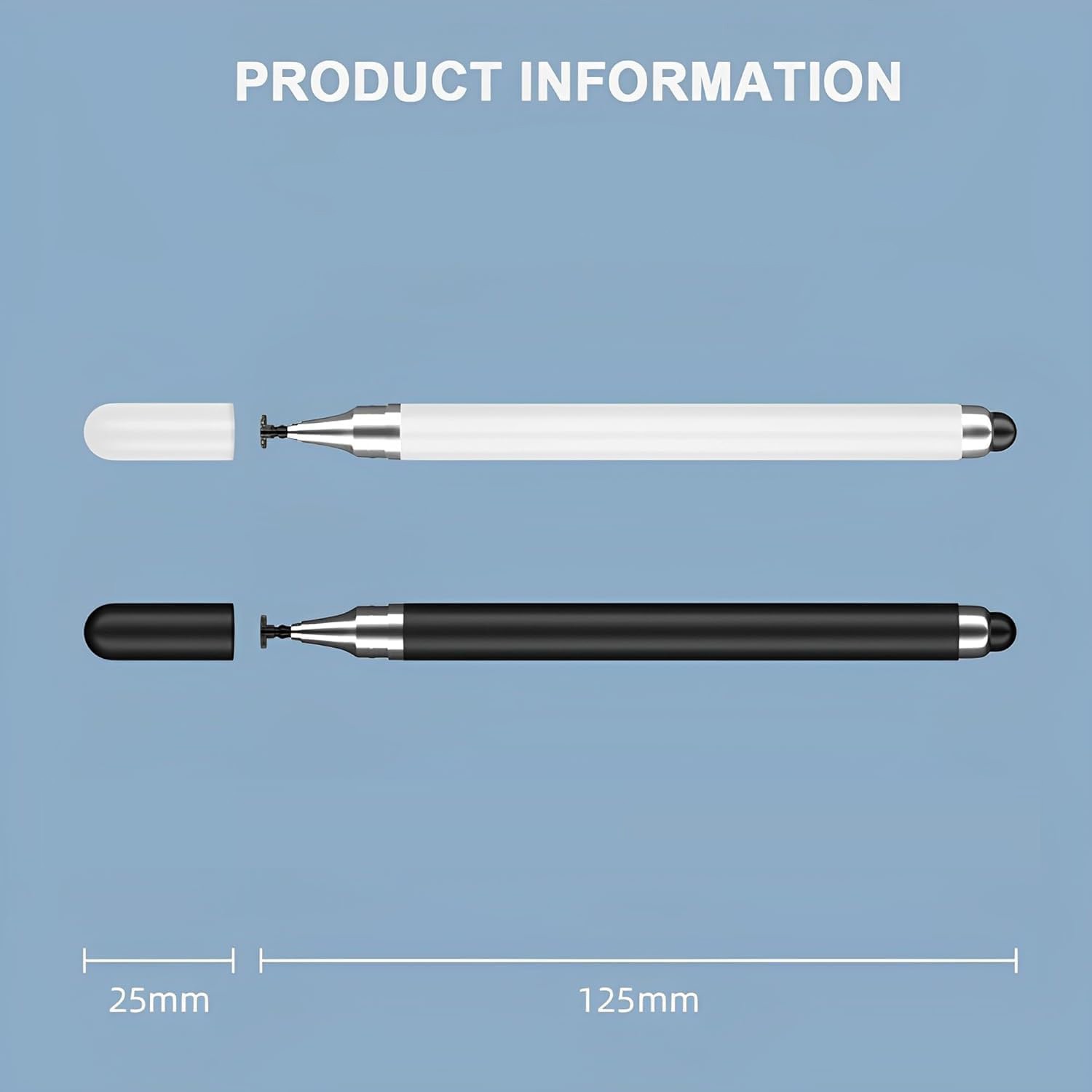 for Android AYN Thor Samsung Apple 3DS – Black 2in1 Capacitive Stylus Touch Pen