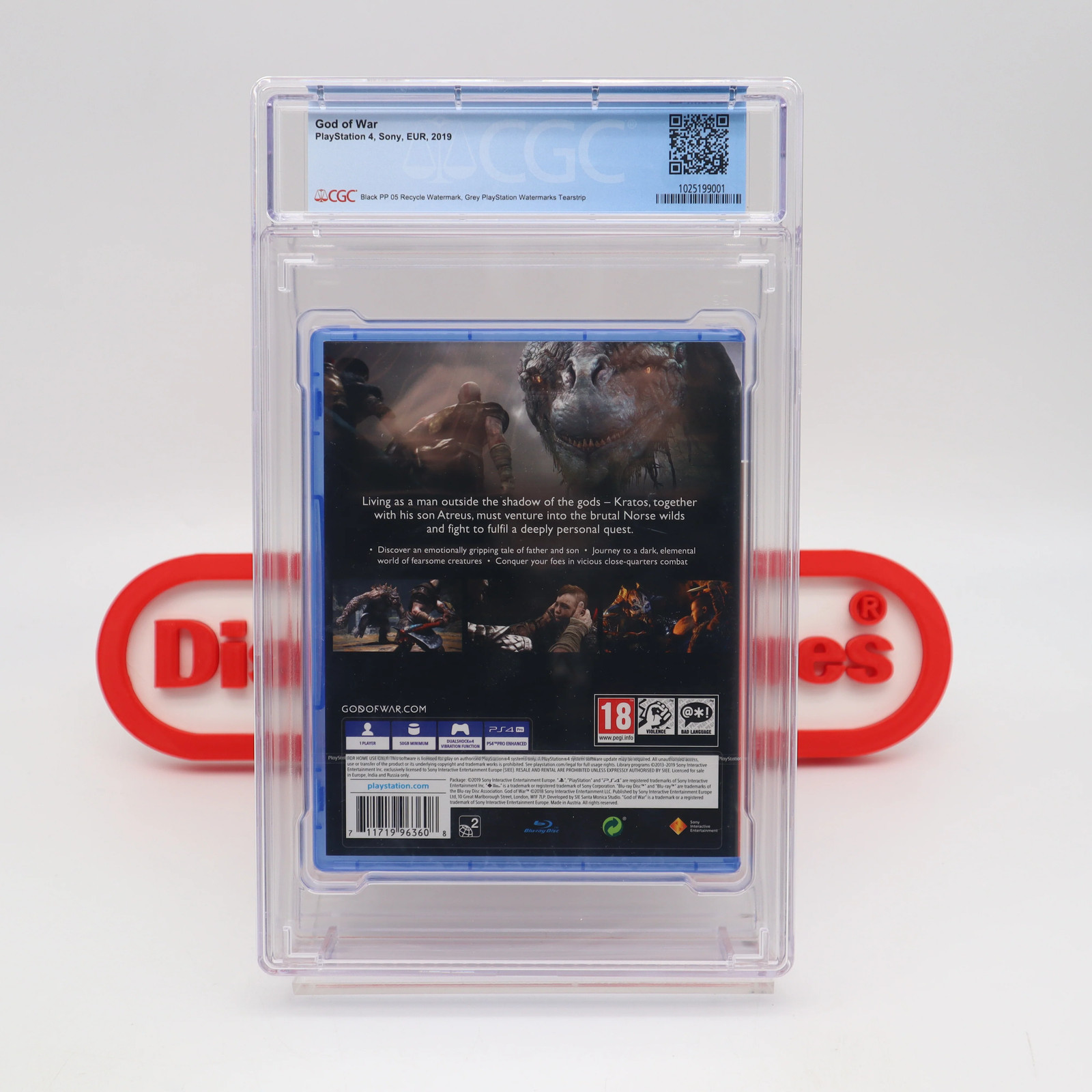 GOD OF WAR (AUSTRIA VARIANT) CGC GRADED 9.6 A++! NEW Sealed! (PS4 PlayStation 4)