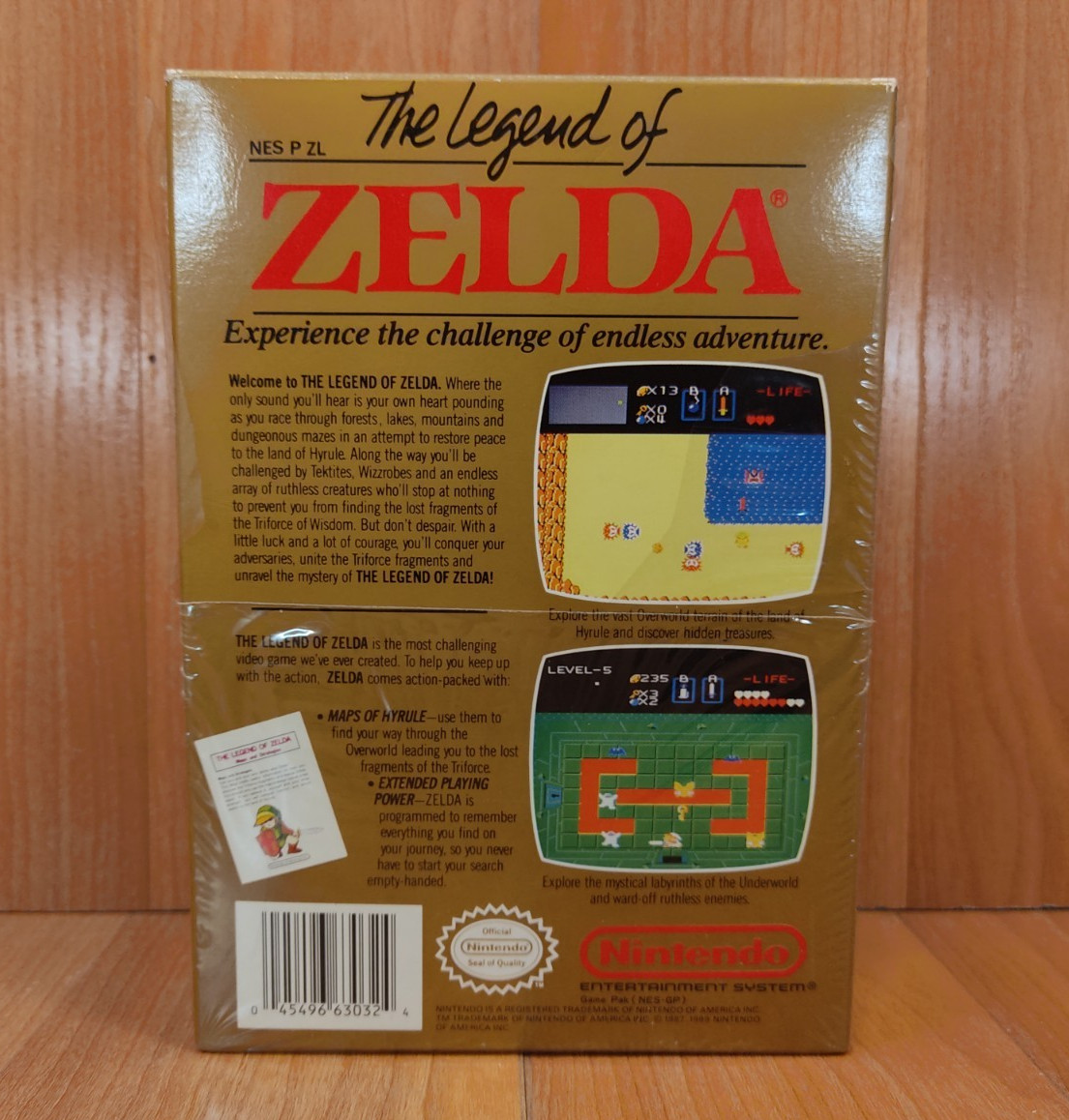 MINTY BOX CIB Legend of Zelda Oval Seal complete in nintendo nes lot Shrink Wrap