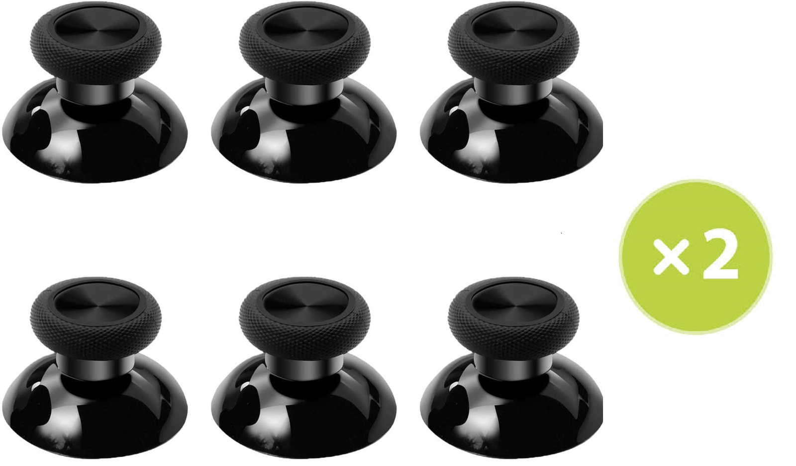 Lot of 12 Analog Thumbstick Joystick Replacement For Xbox One Slim X Black