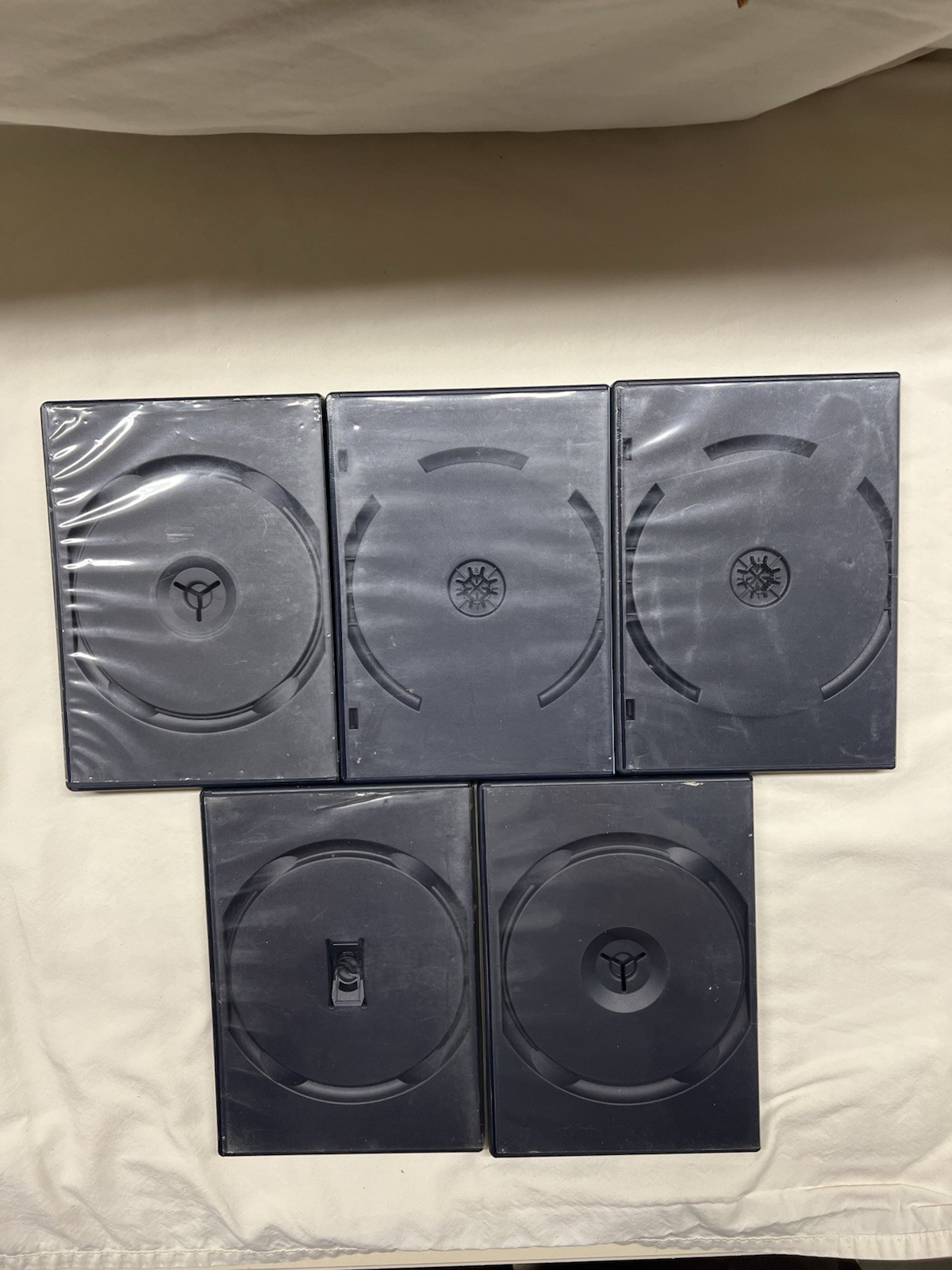 Lot of 5 OEM PlayStation &PS2 Empty Replacement Cases Without Memory Card Holder