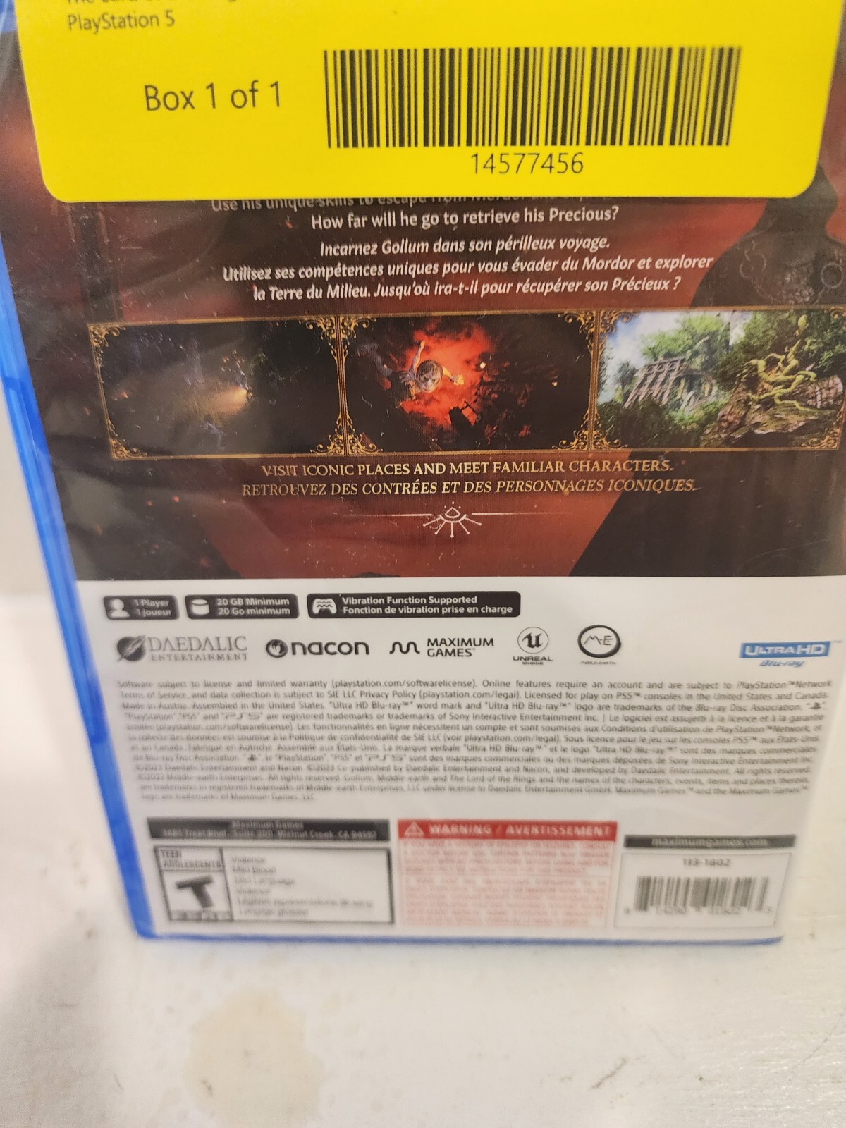 Gollum Lord of the Rings – Playstation 5 PS5 Brand New Factory Sealed