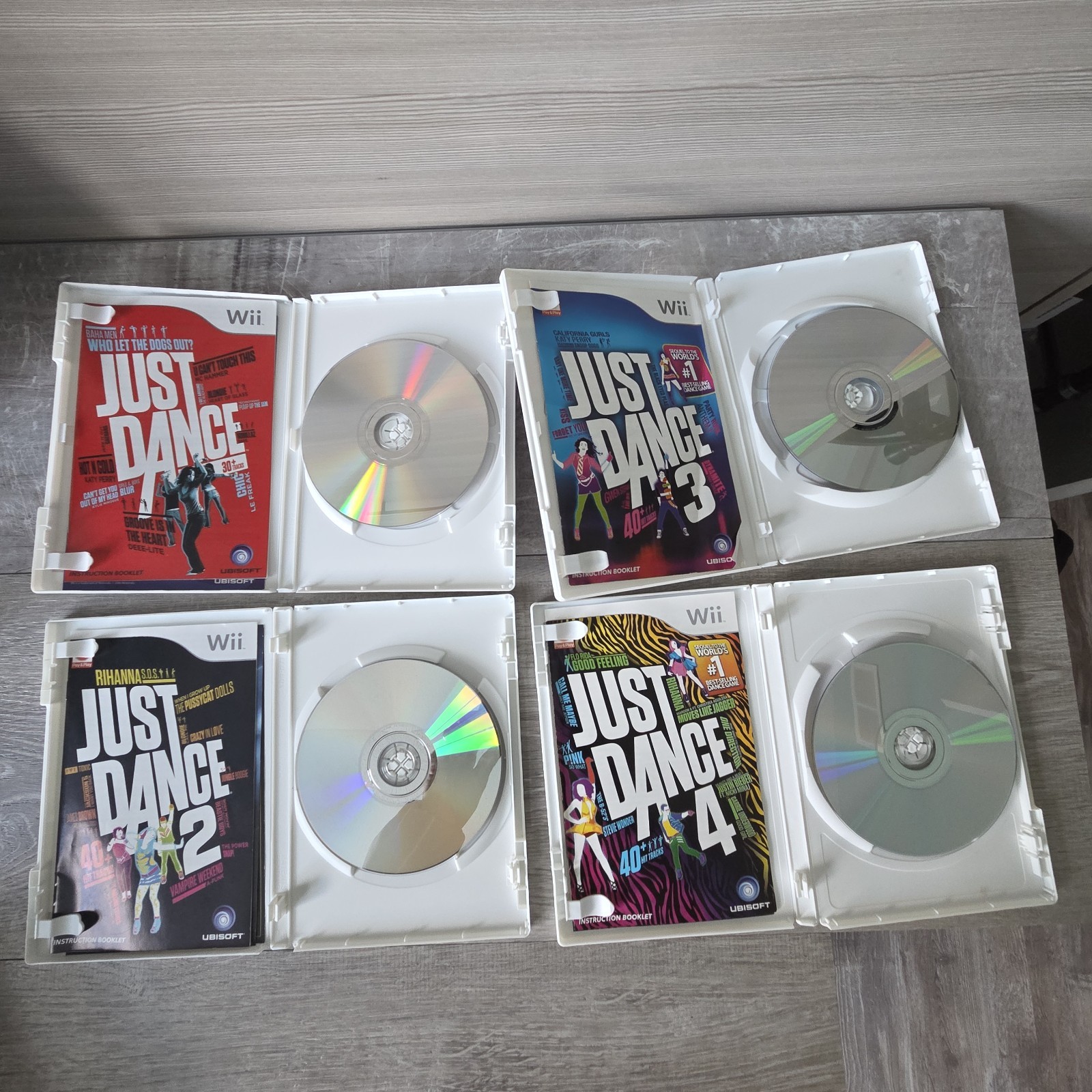 Nintendo Wii Just Dance Lot 9 Games 1 2 3 4 2015 Country Kids Disney Party