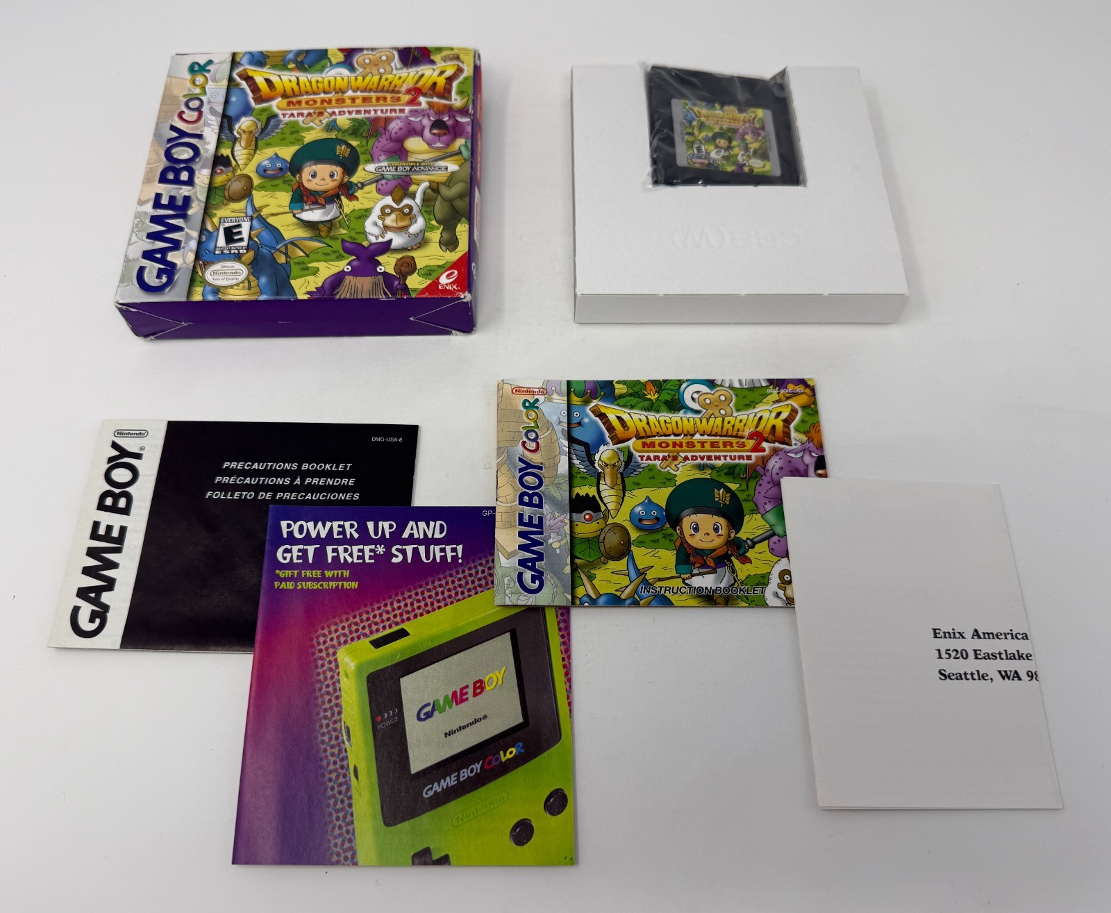 Dragon Warrior Monsters 2 Tara’s Adventure COMPLETE Nintendo Game Boy Color GBC