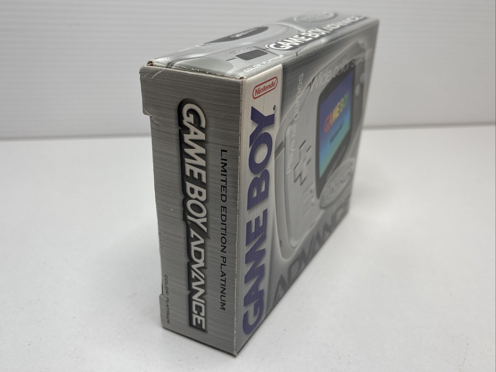 Nintendo Gameboy Advance Platinum Silver Console With Box + Manual GBA CIB