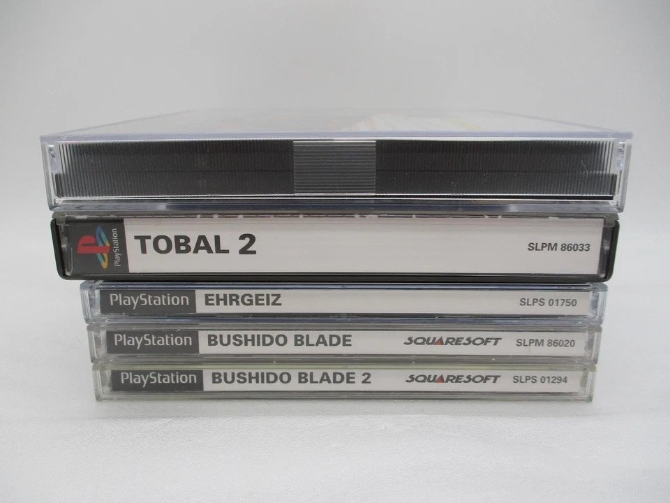 PS1 Square Fighting Game 5pcs TOBAL No.1 2, Bushido Blade 1 2 & EHRGEIZ Japan FF